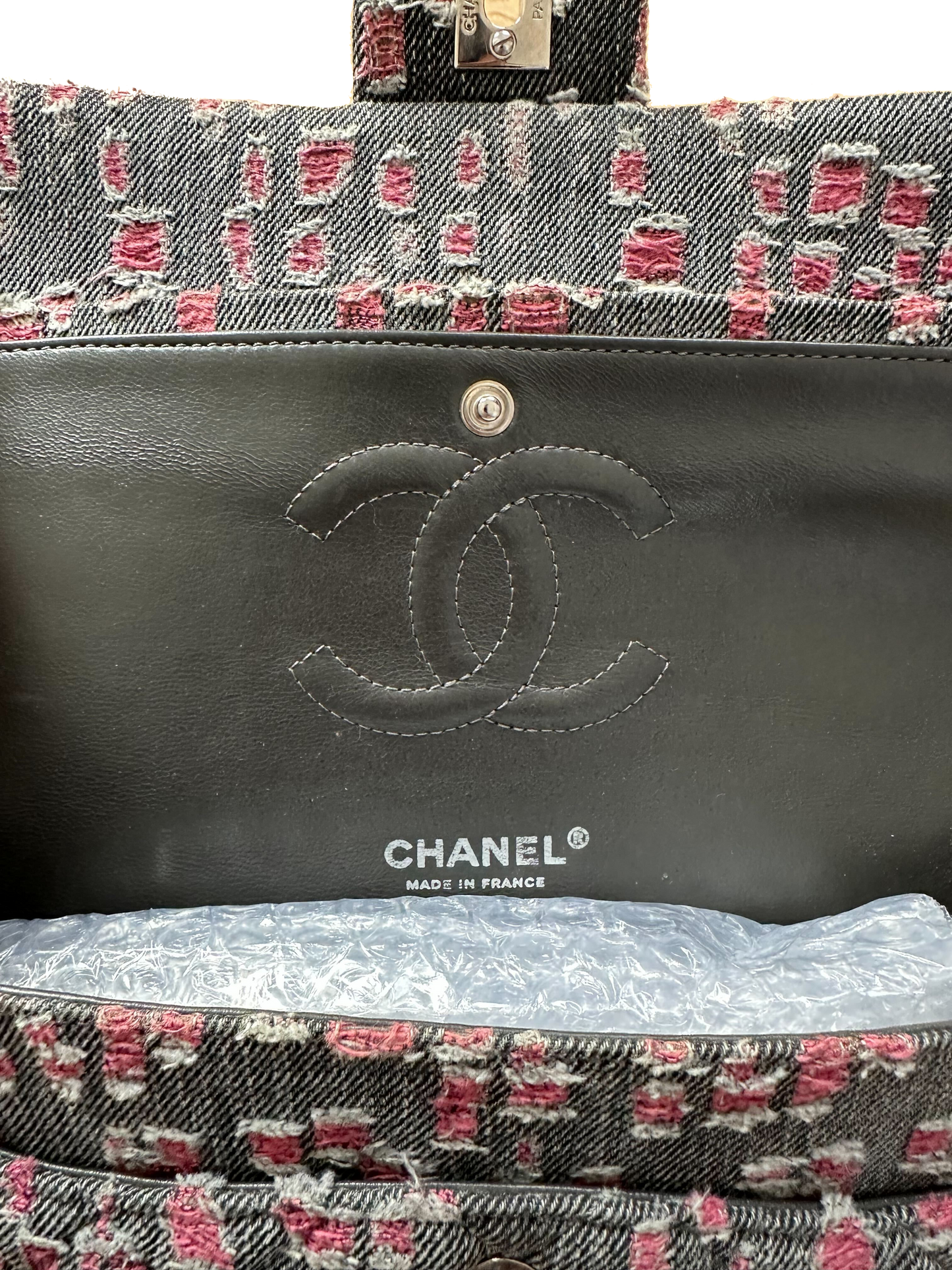 Chanel 2010 Runway Denim Pink Flap