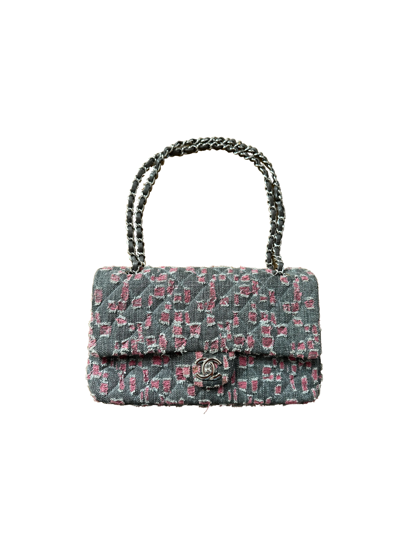 Chanel 2010 Runway Denim Pink Flap