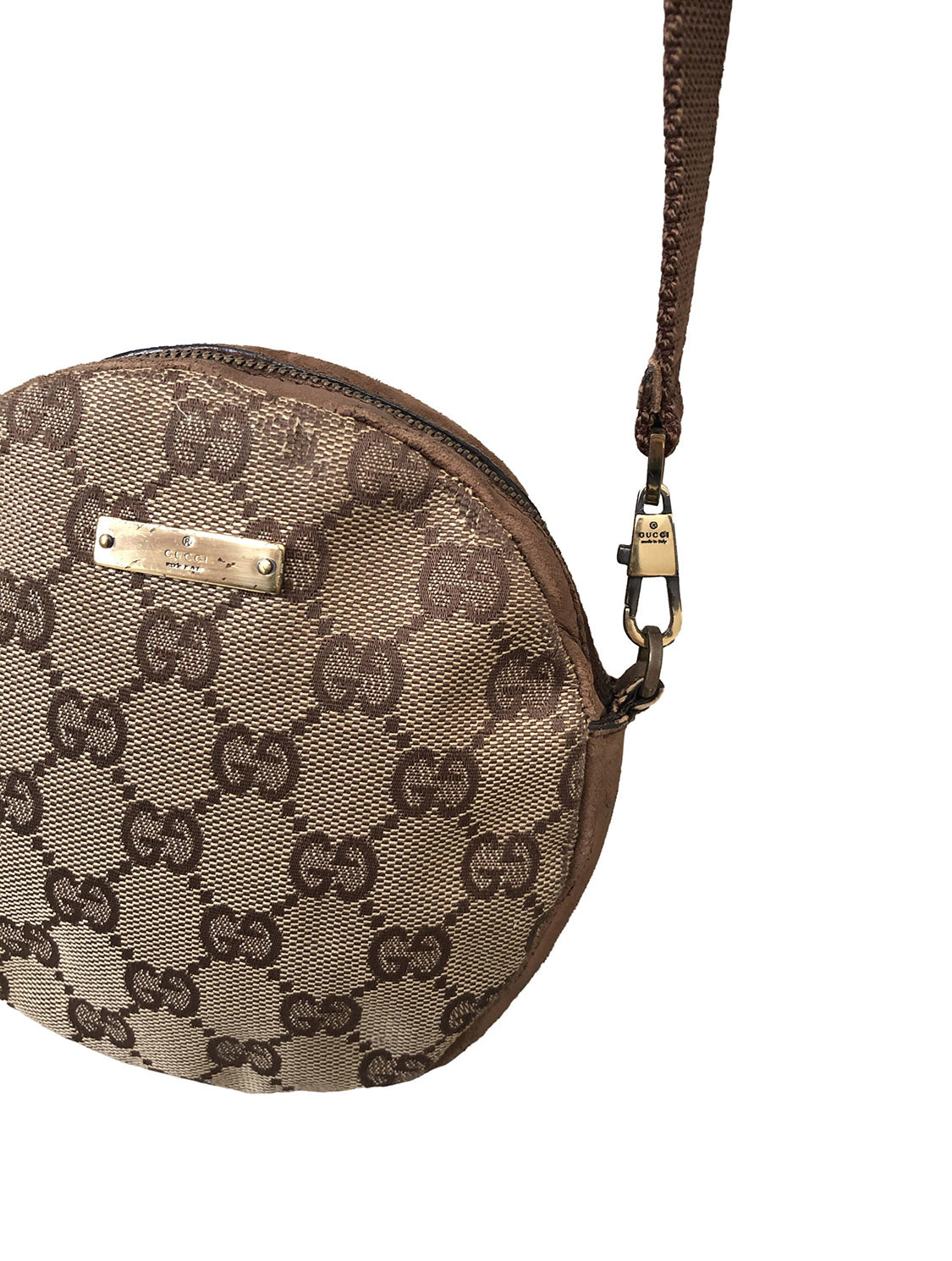 Gucci 2000s Round Monogram Shoulder Bag