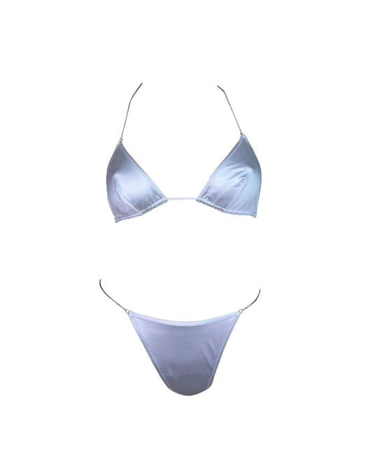 Dolce and Gabbana 1990s Blue Swimsuit with Chains