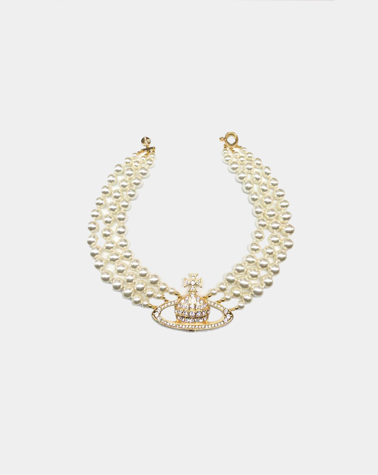 Vivienne Westwood 2000s Gold Triple Layer Choker