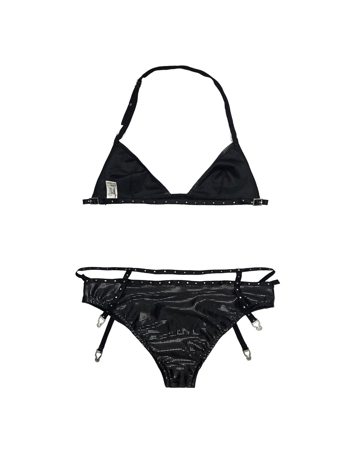 Christian Dior 2000s Rare Black Bondage Bikini