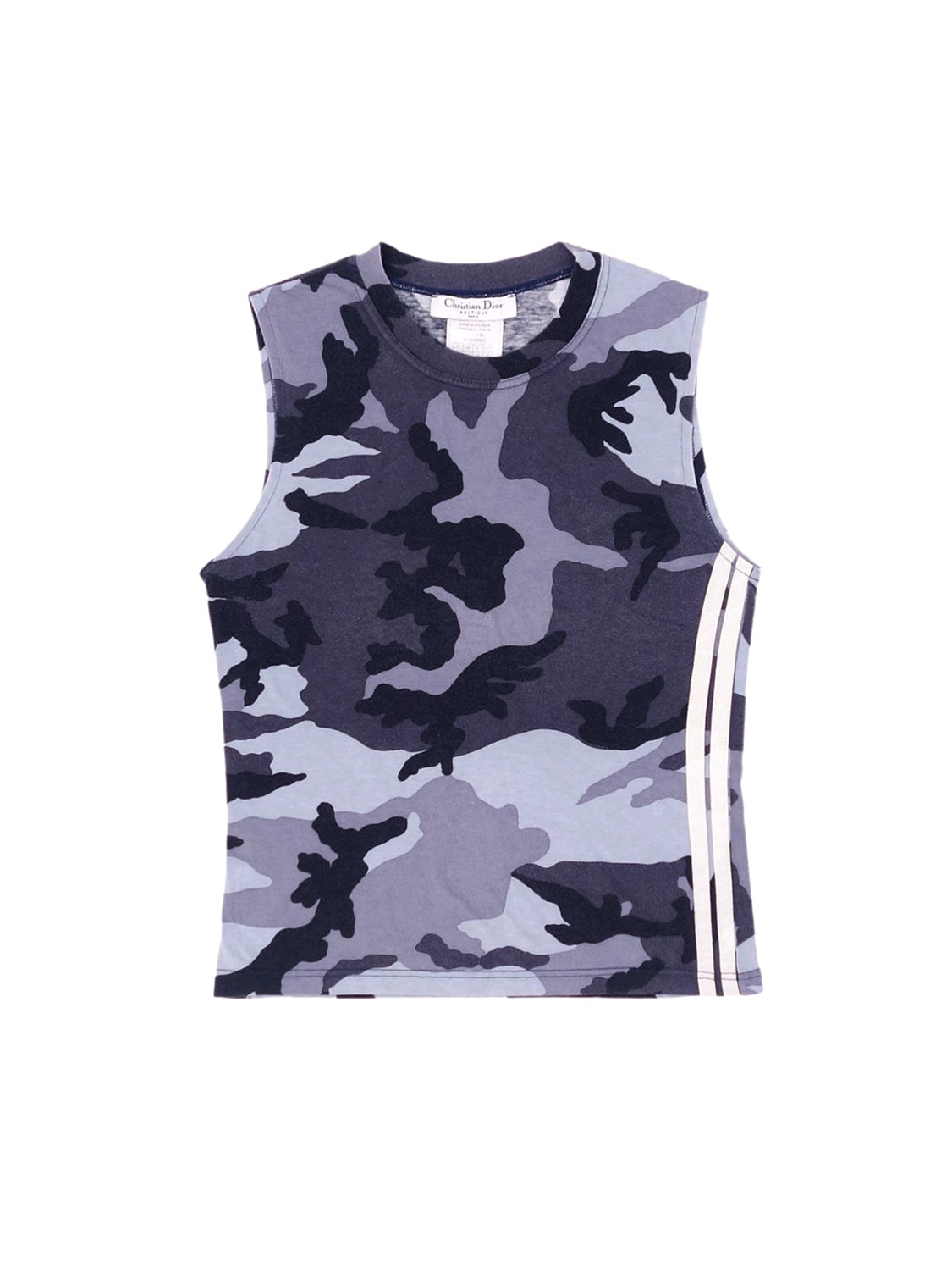 Christian Dior 2000s Grey and Purple Camouflage Tank