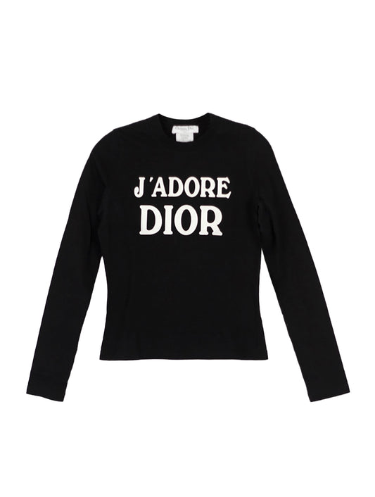 Christian Dior 2000s J'adore Dior Black Long Sleeve