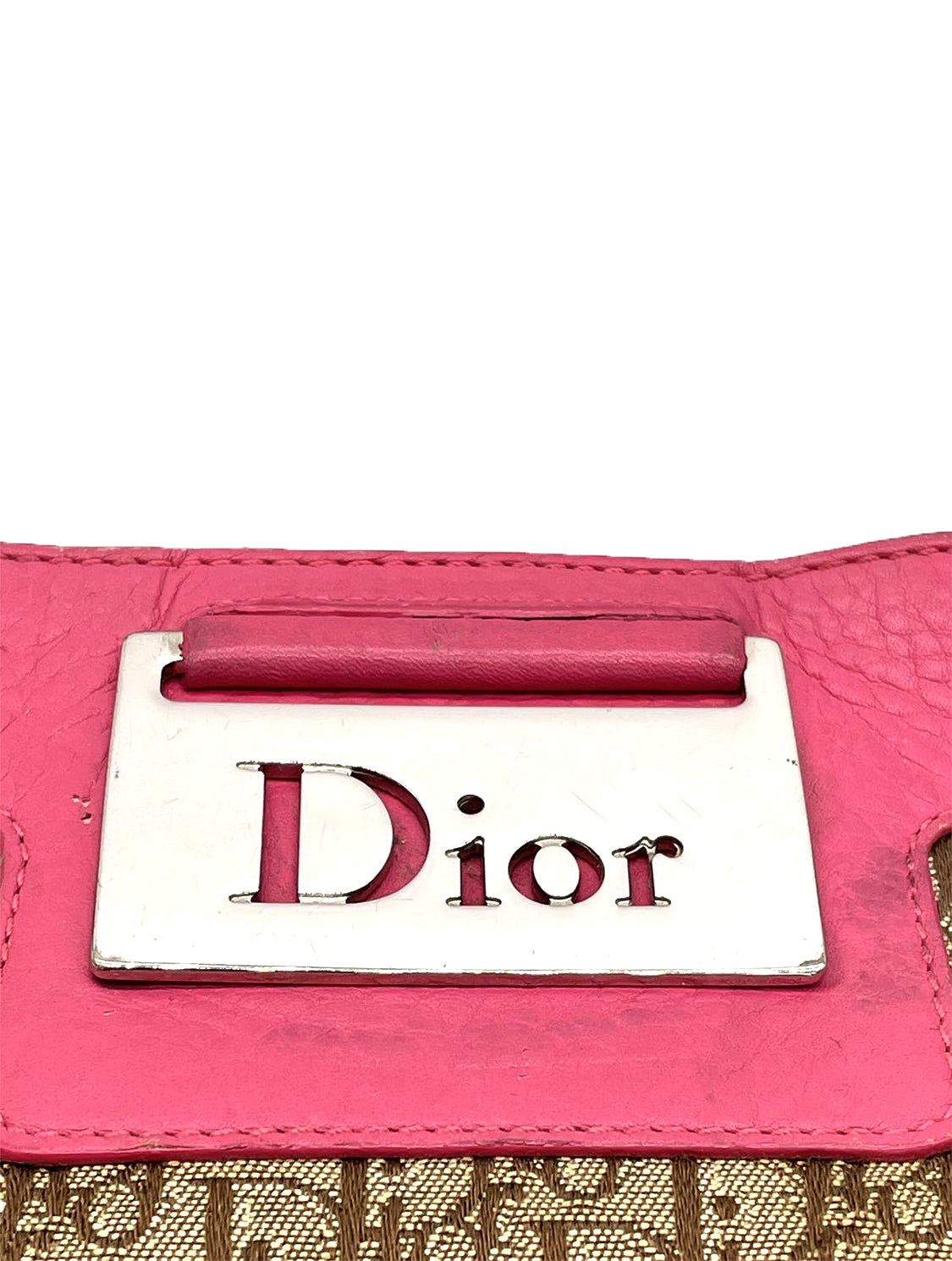 Christian Dior 2000s Monogram Canvas Pink Leather Handbag