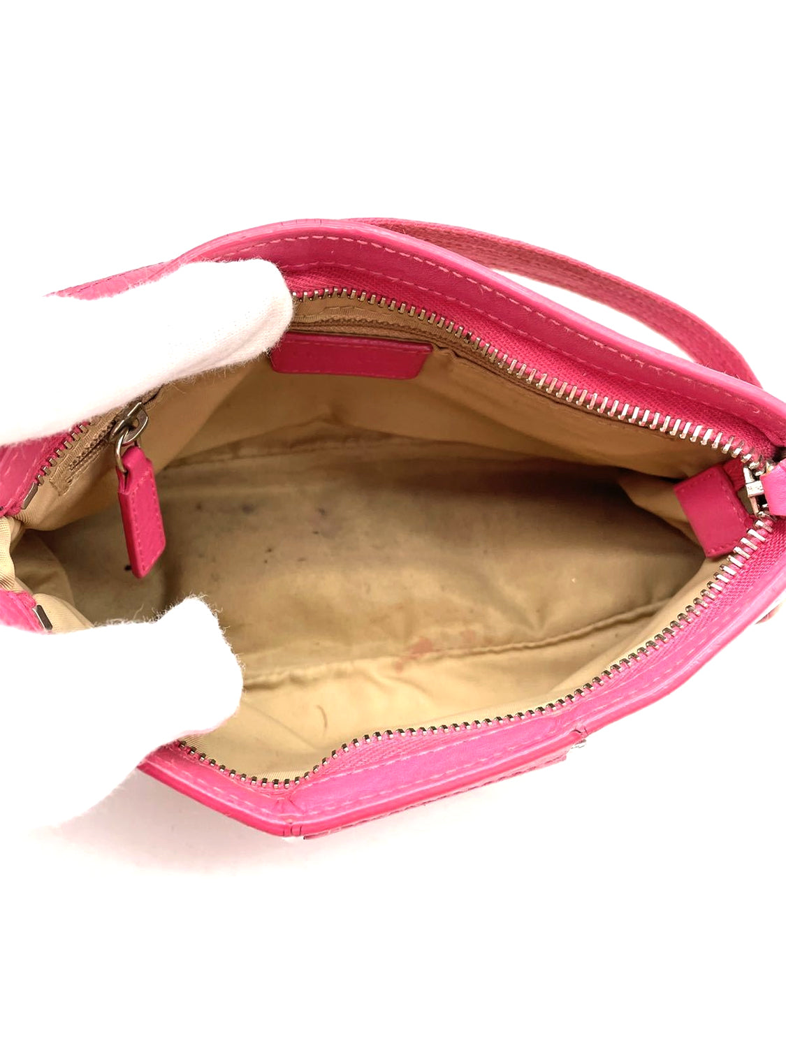 Christian Dior 2000s Monogram Canvas Pink Leather Handbag