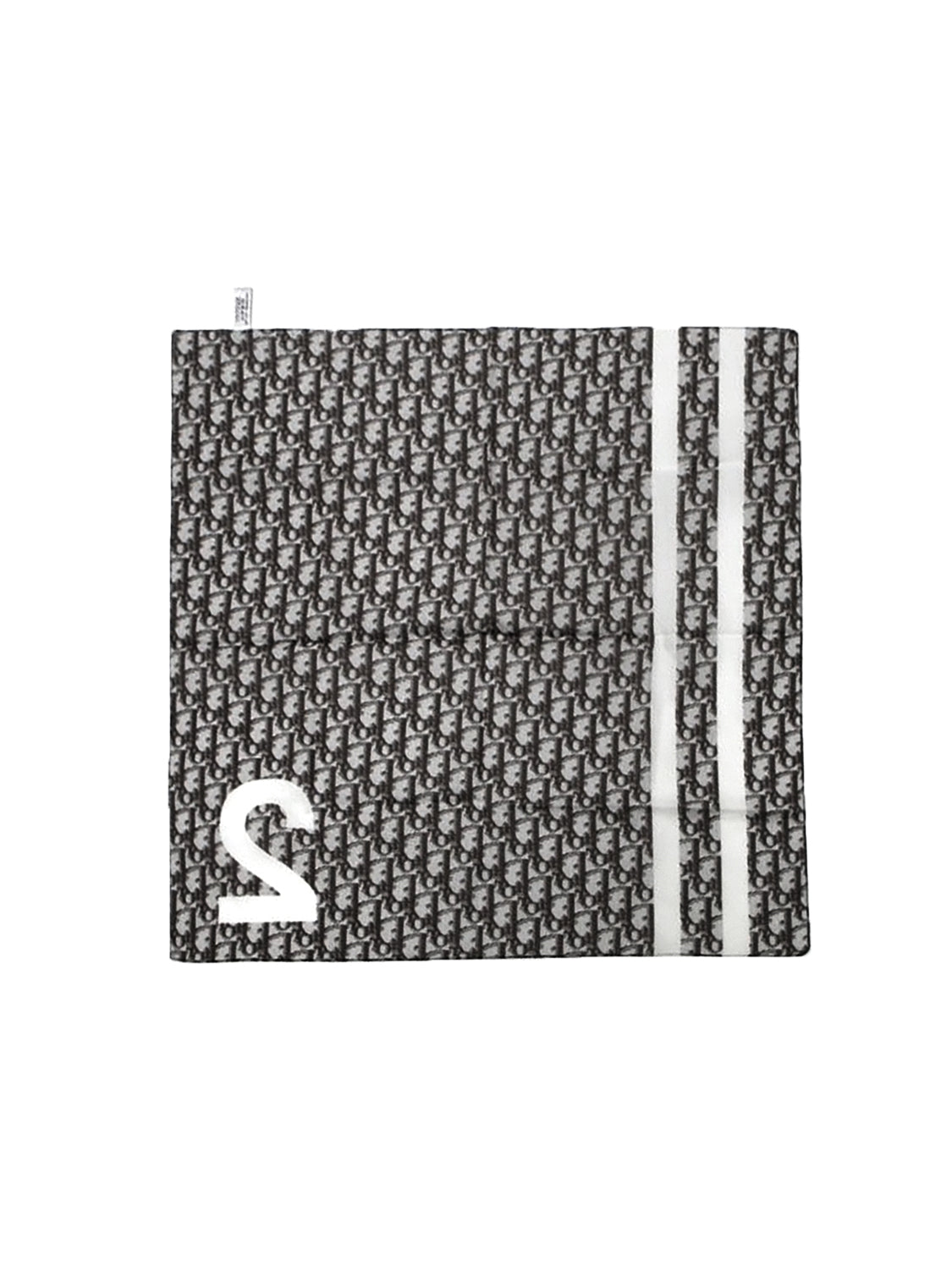 Christian Dior 2000s Black Monogram Scarf