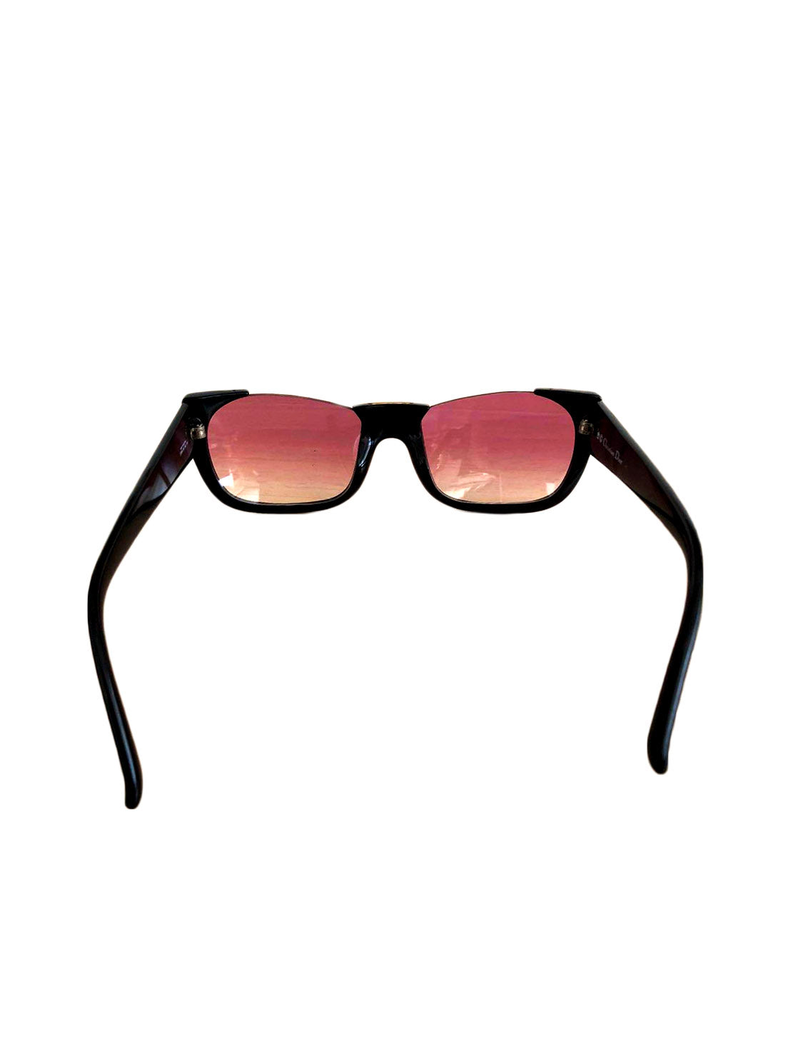 Christian Dior 2000s Black CD Pink Tinted Sunglasses