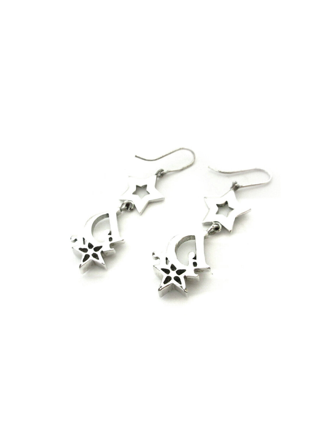 Christian Dior 2000s Star Motif Rhinestone Earrings