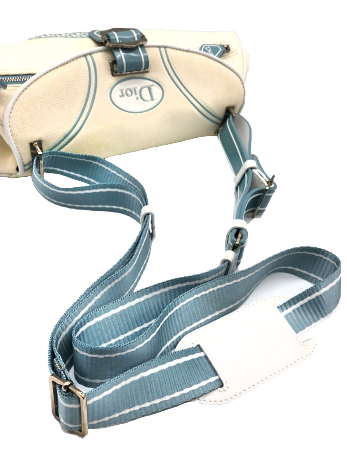 Christian Dior 2000s Rare Canvas Blue Strap Trotter Bag