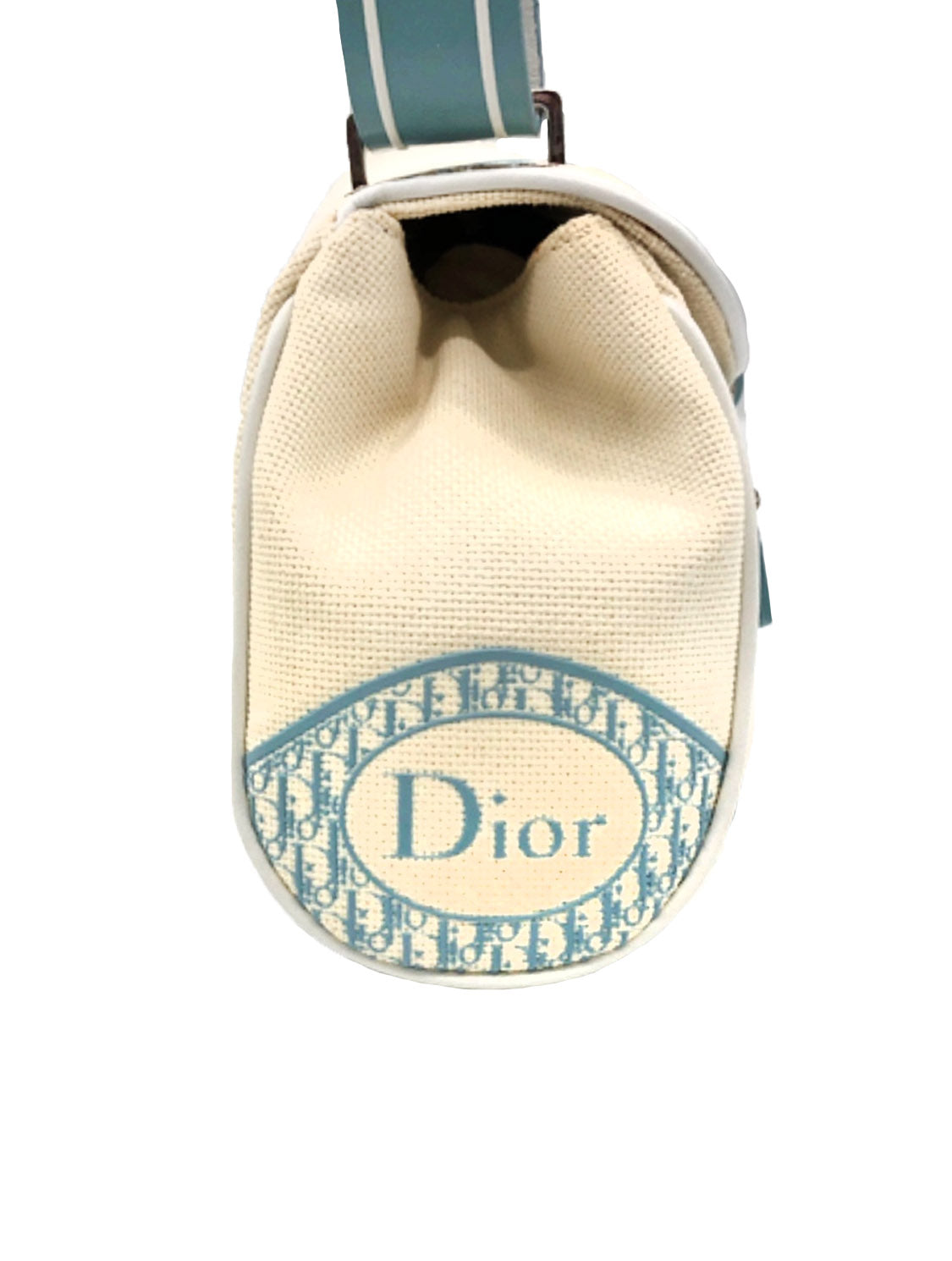 Christian Dior 2000s Rare Canvas Blue Strap Trotter Bag