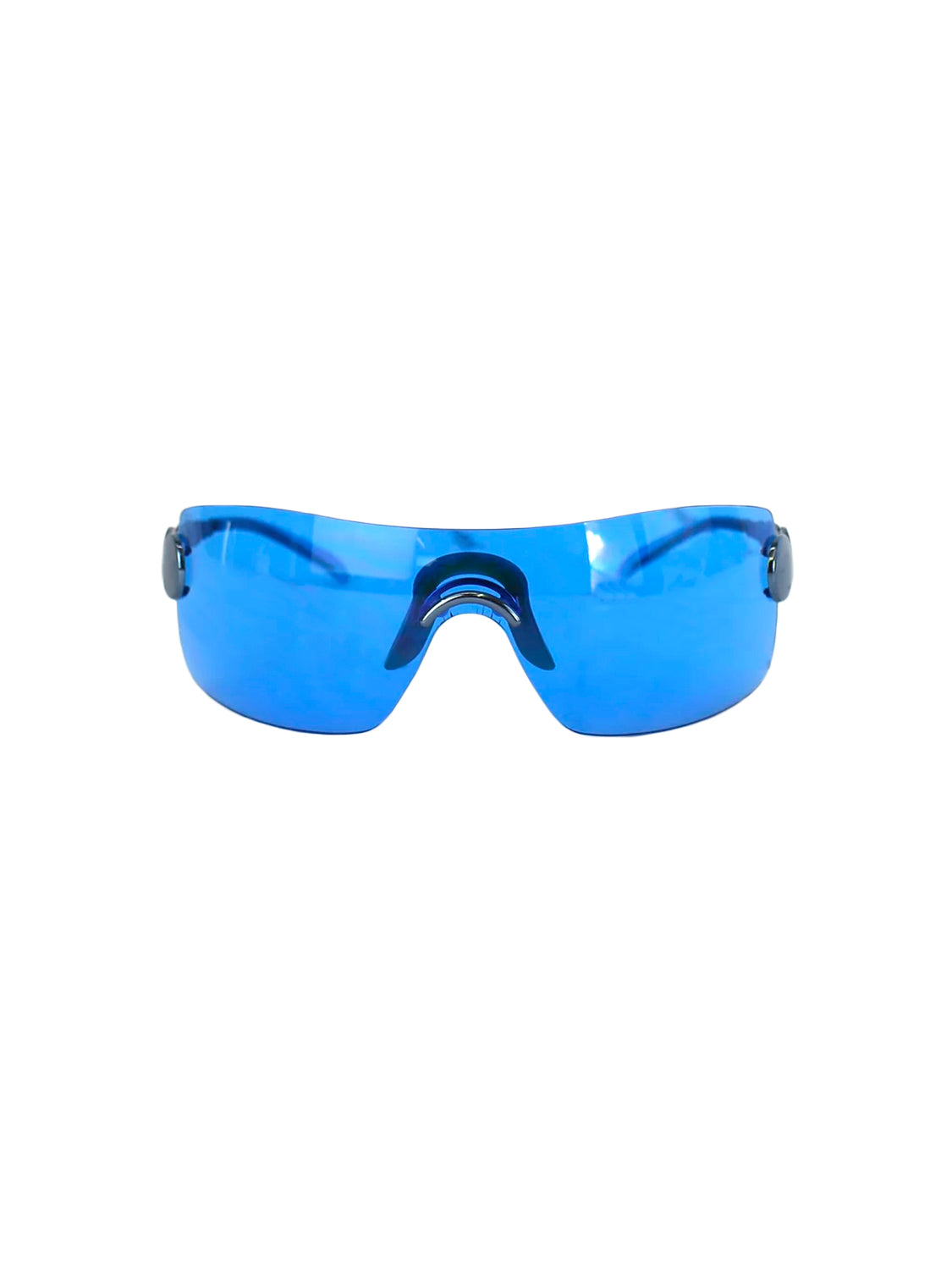 Christian Dior 2002 Rare Blue Circle Detail Visor Sunglasses