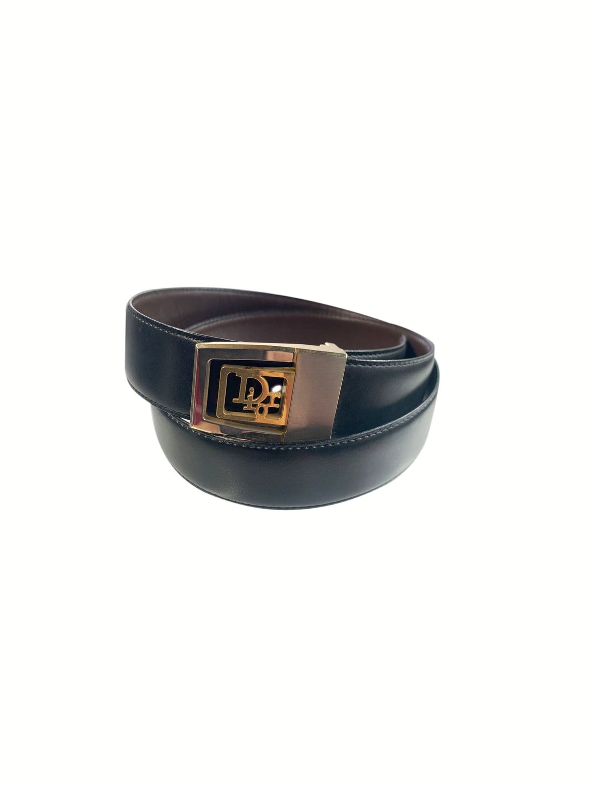 Christian Dior 2000s Black Leather Belt