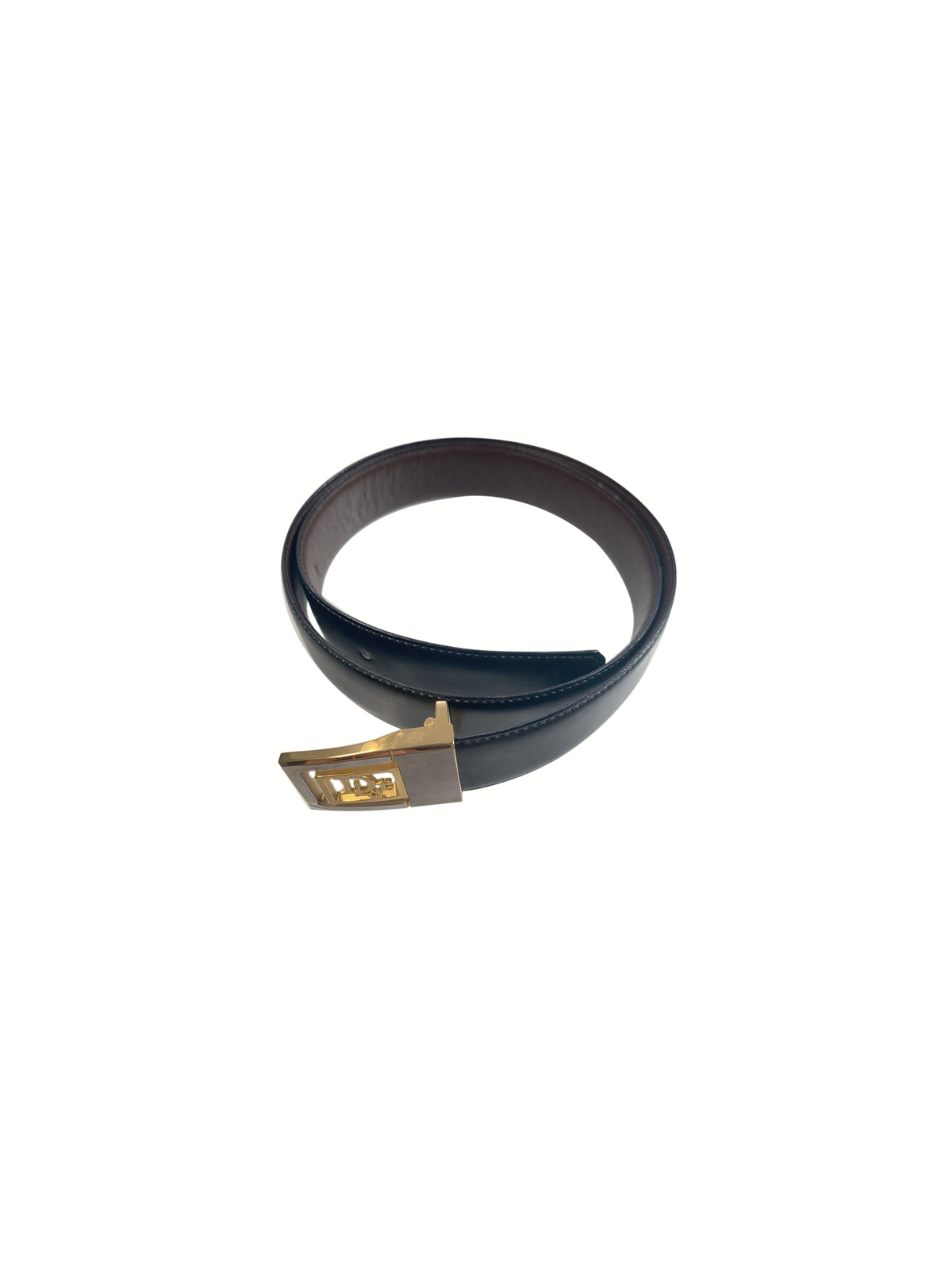 Christian Dior 2000s Black Leather Belt