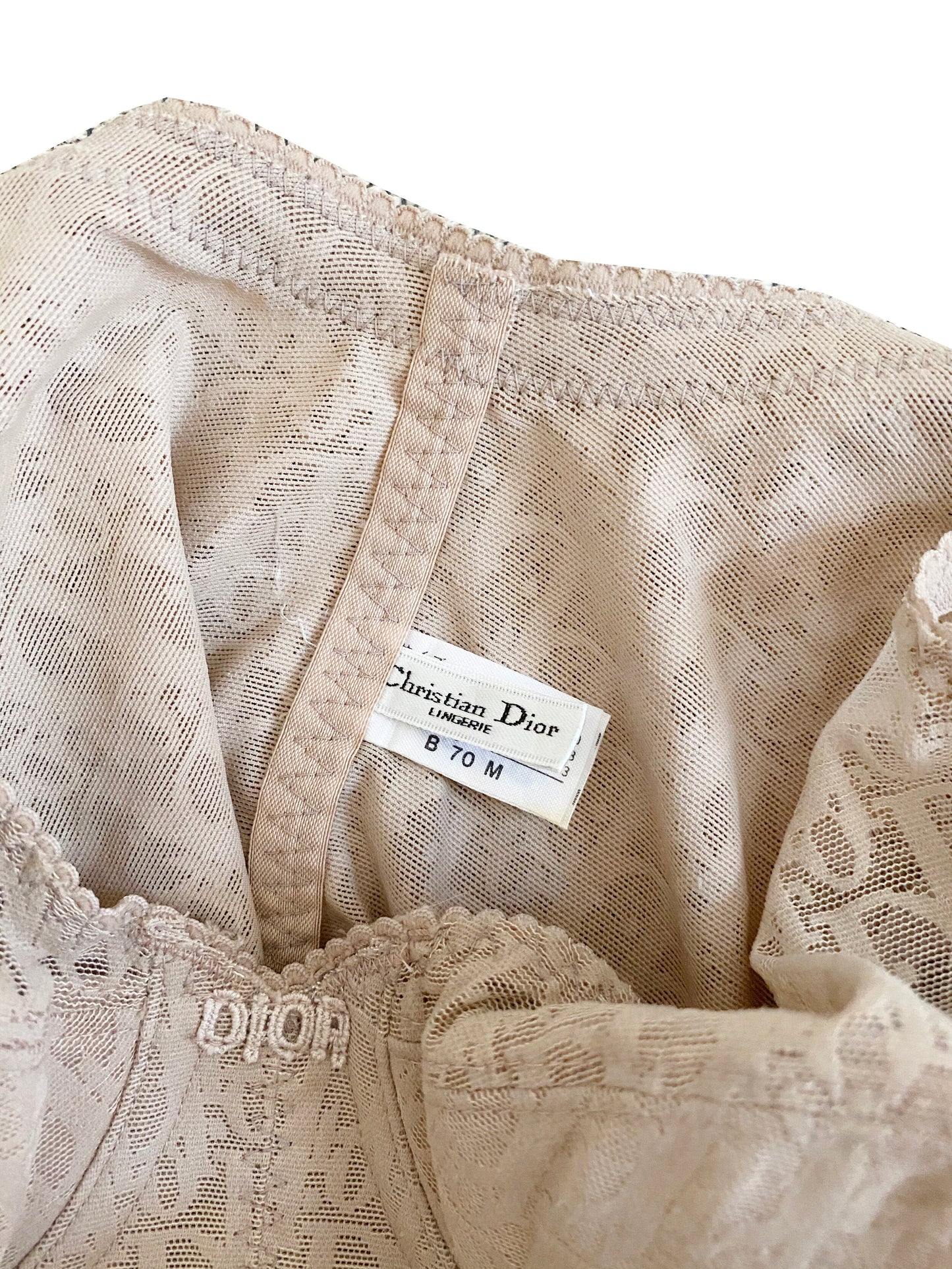 Christian Dior 2000s Biege Monogram Bodysuit