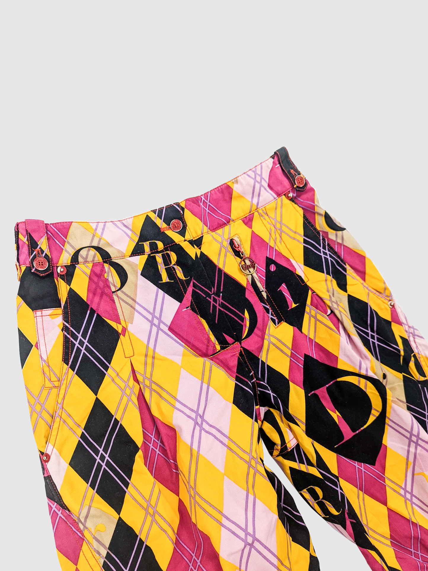 Christian Dior By John Galliano FW 2004 Harlequin Cropped Trousers
