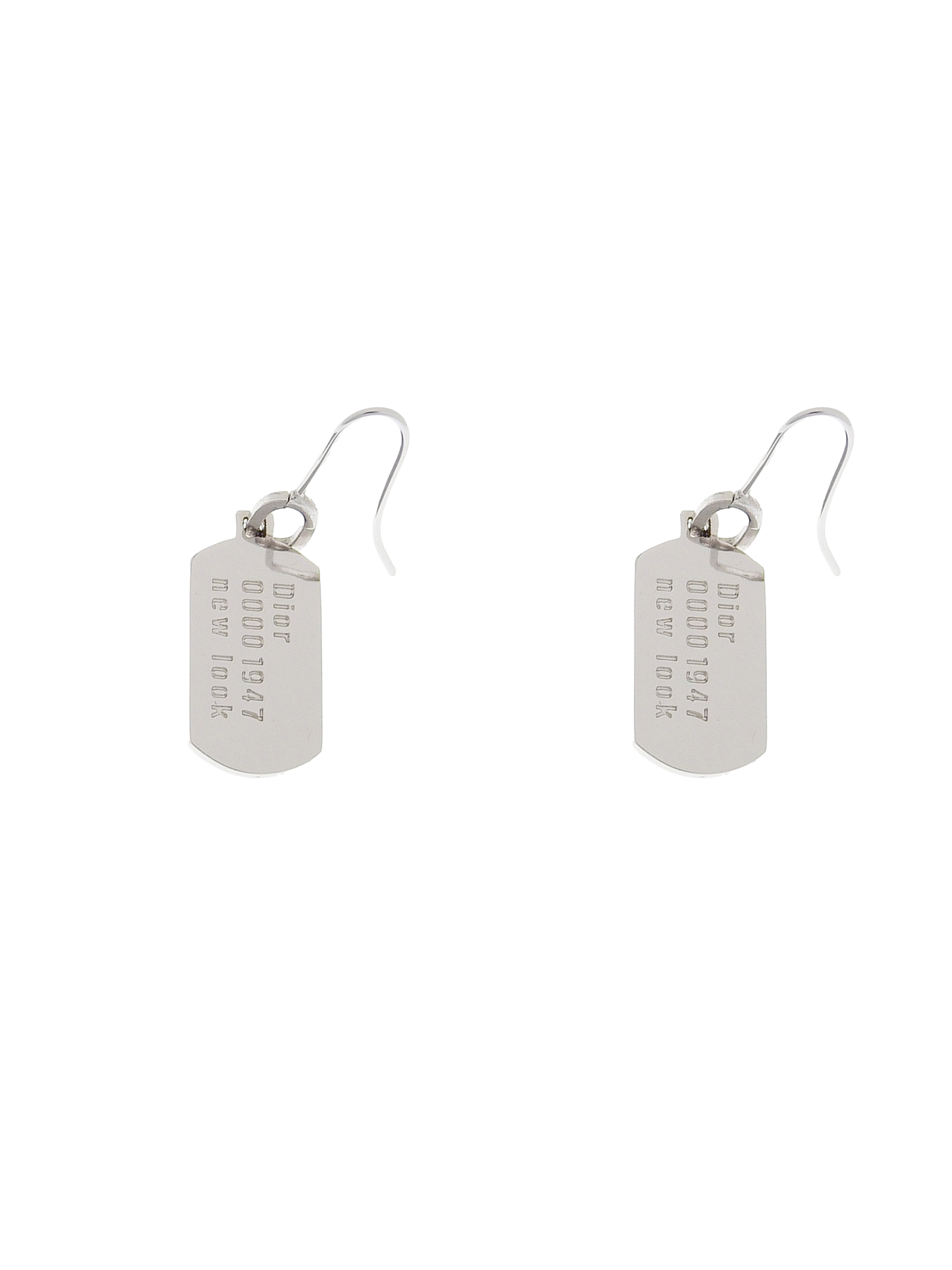 Christian Dior 2005 Dog Tag Earrings