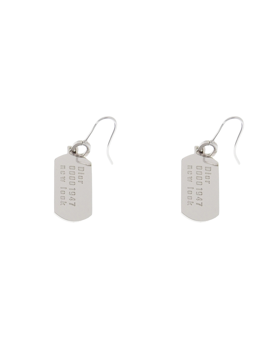 Christian Dior 2005 Dog Tag Earrings