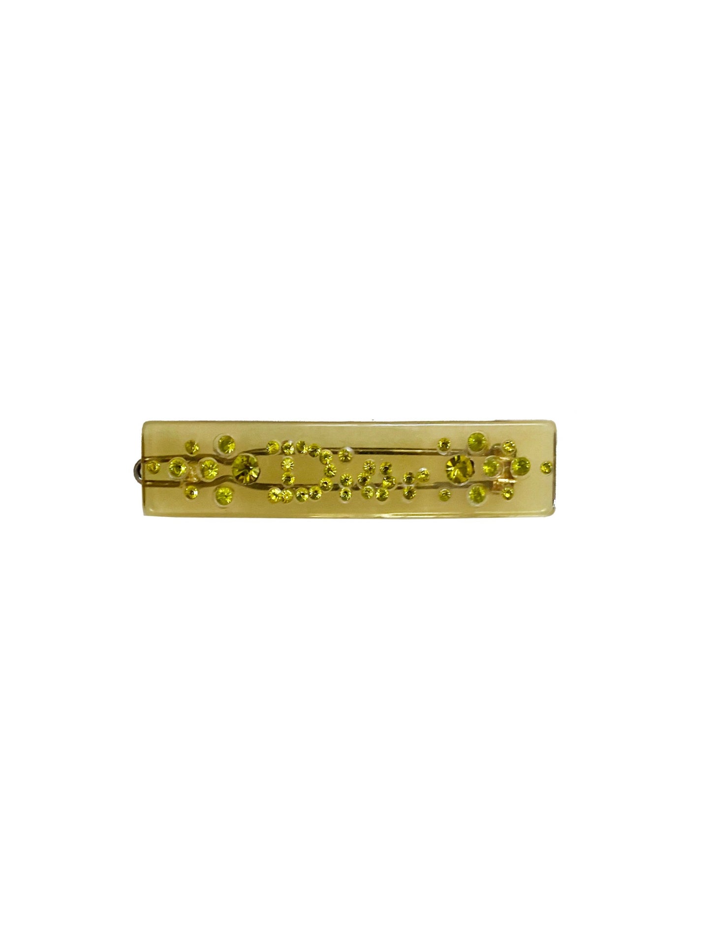 Christian Dior 2000s Green Crystal Hairclip