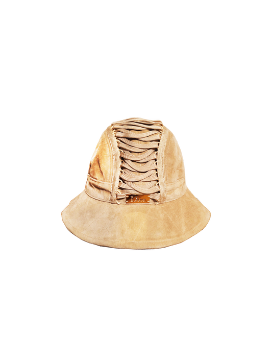 Christian Dior 2000s Suede Laced Bucket Hat