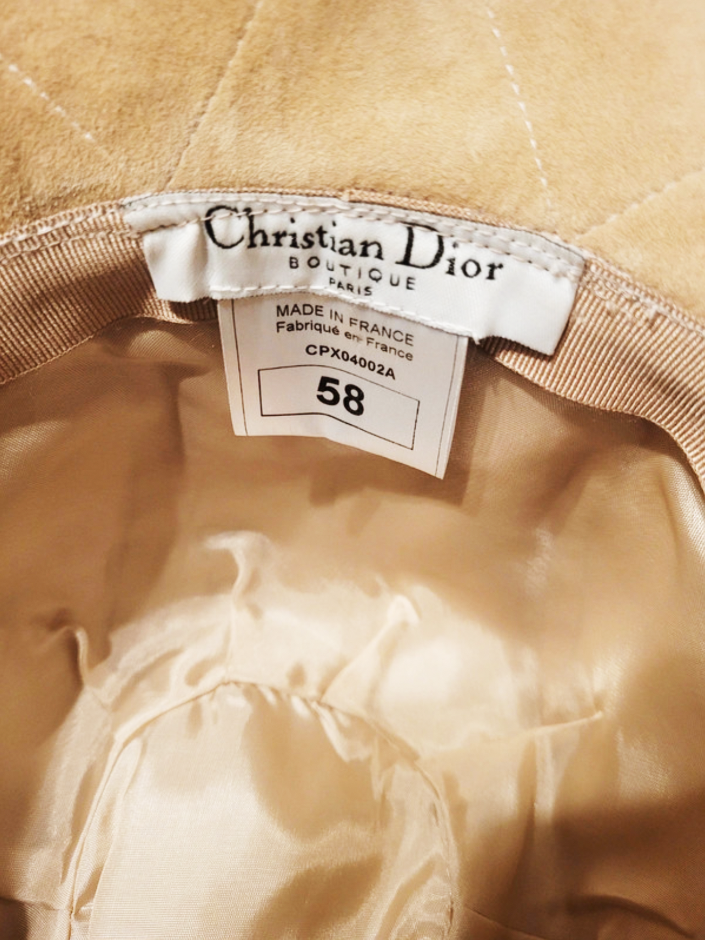 Christian Dior 2000s Suede Laced Bucket Hat