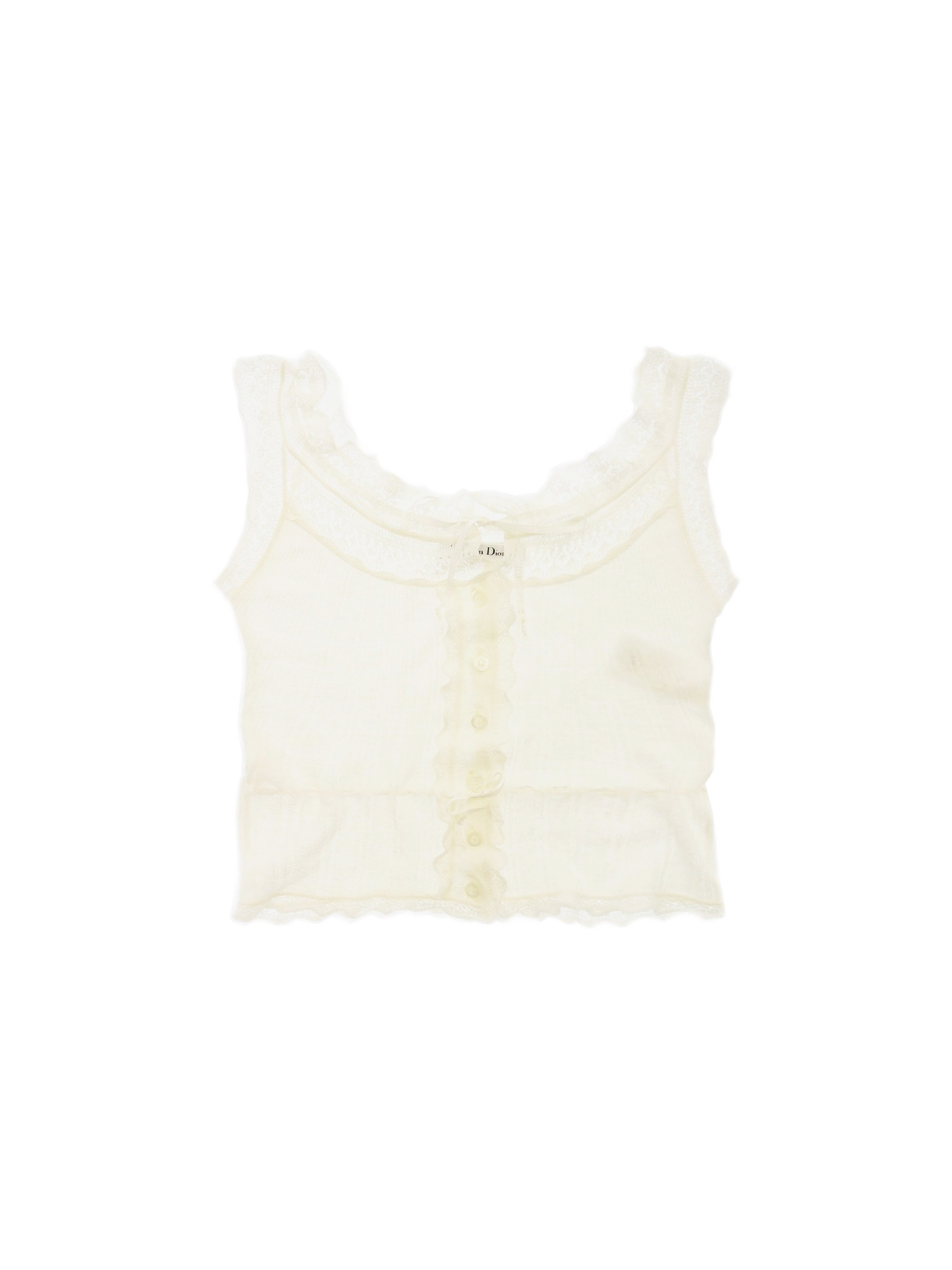 Christian Dior 2000s Light Cotton White Tank