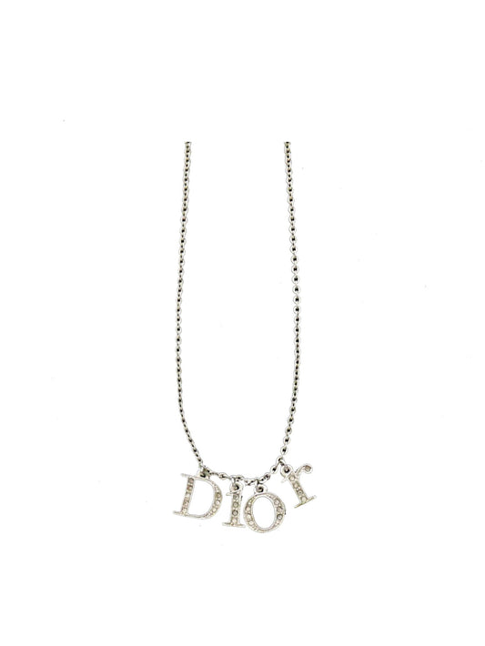 Christian Dior 2000s Silver Crystal Necklace