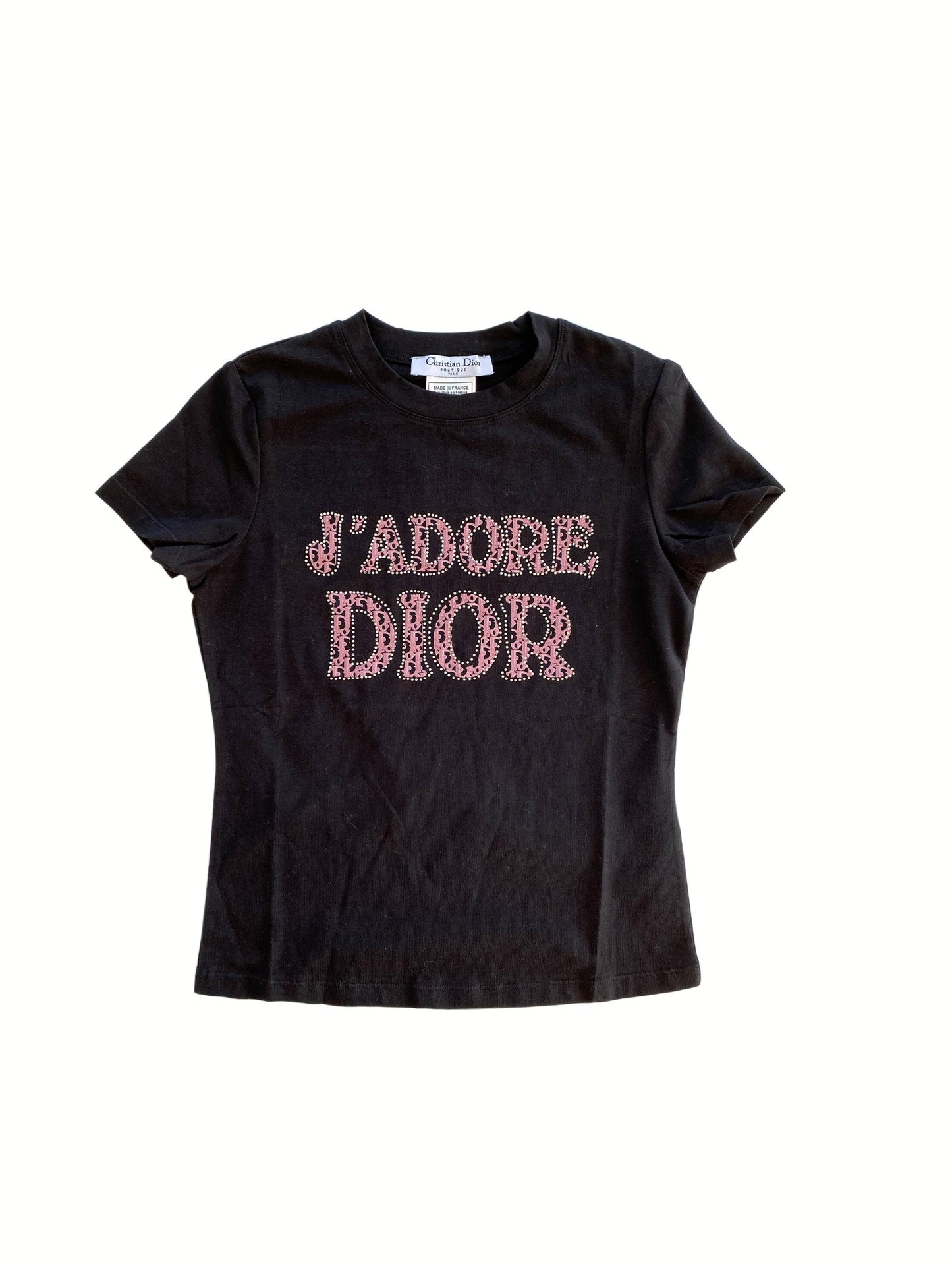 Christian Dior 2002 J'adore Pink and Black T-Shirt