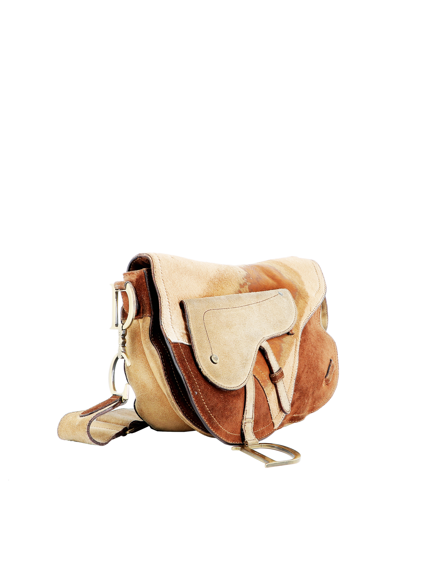Christian Dior 2000s Ponyhair Rare Brown Saddle Bag