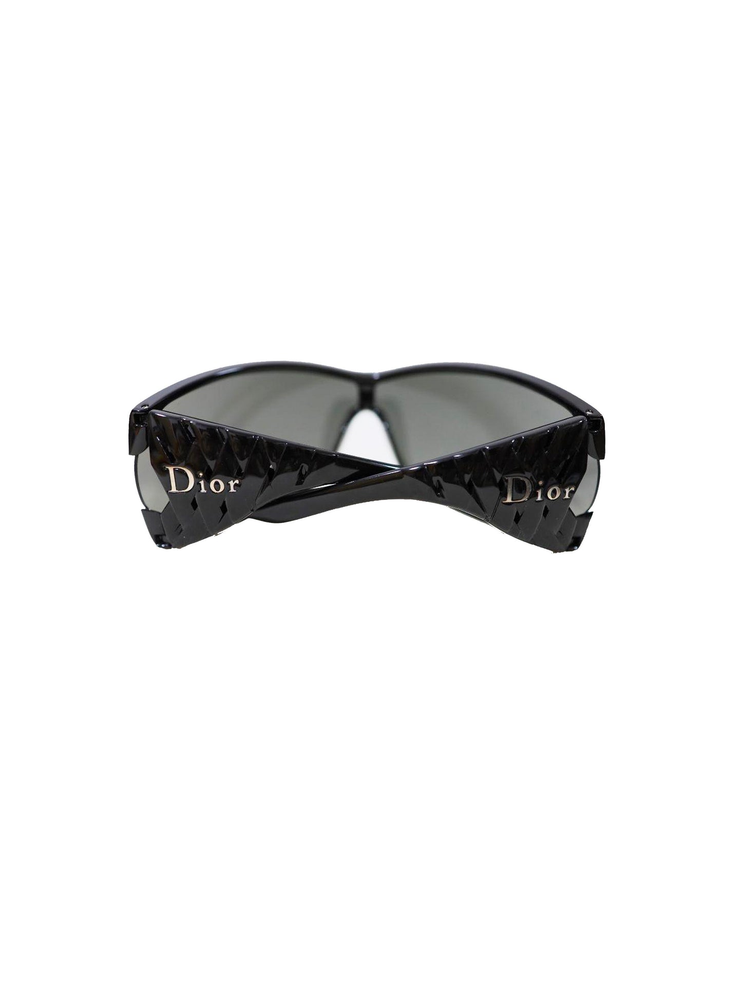 Christian Dior 2000s Sports Shield Black Sunglasses
