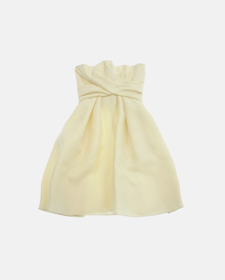 Christian Dior 2000s White Wool Straples Dress