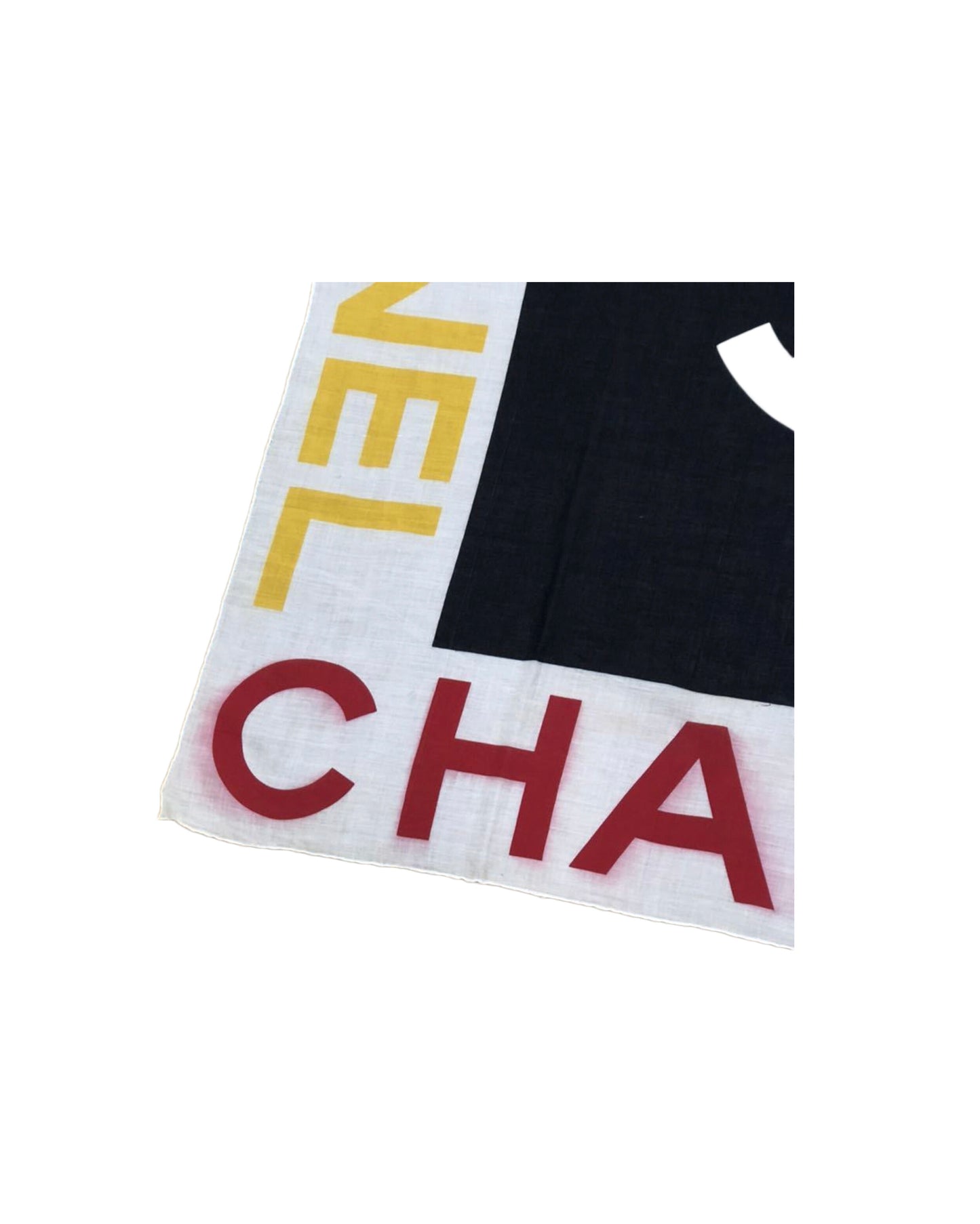 Chanel Multicolor Logo Cotton Scarf