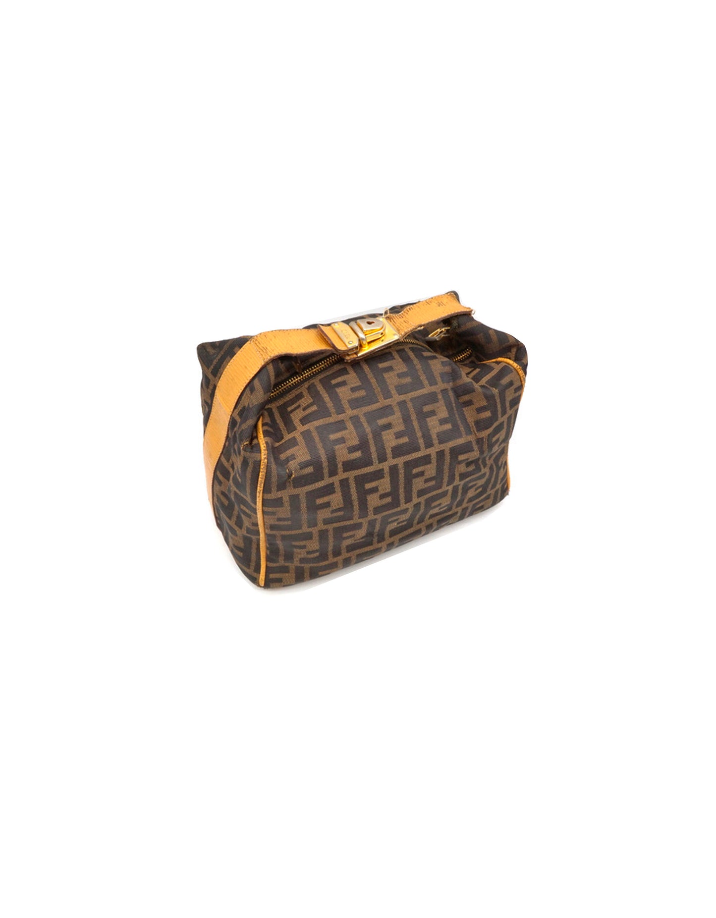 Fendi Gold 2000s Zucca Pouch Bag