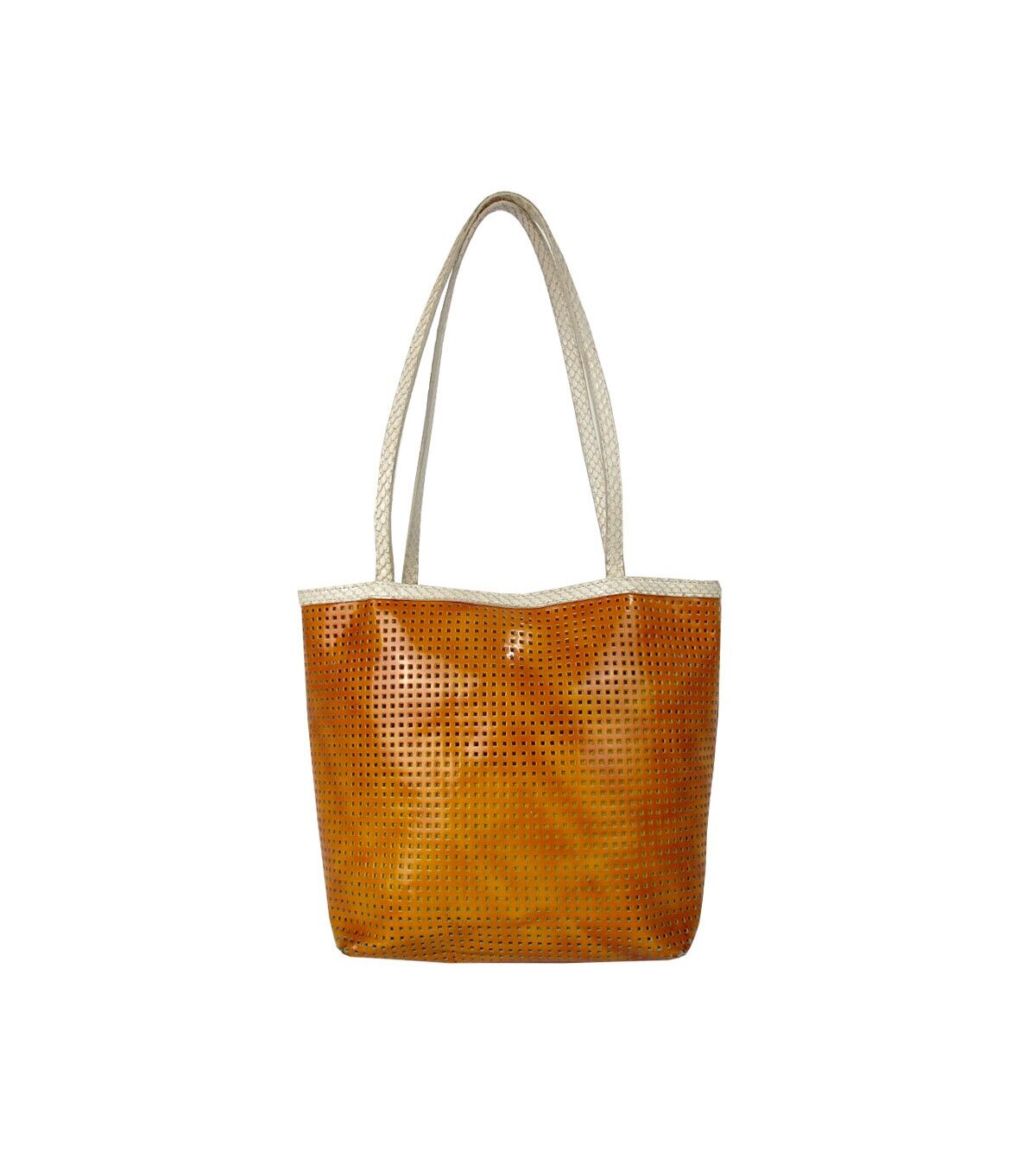 Fendi 2000s Orange Patent Leather Tote