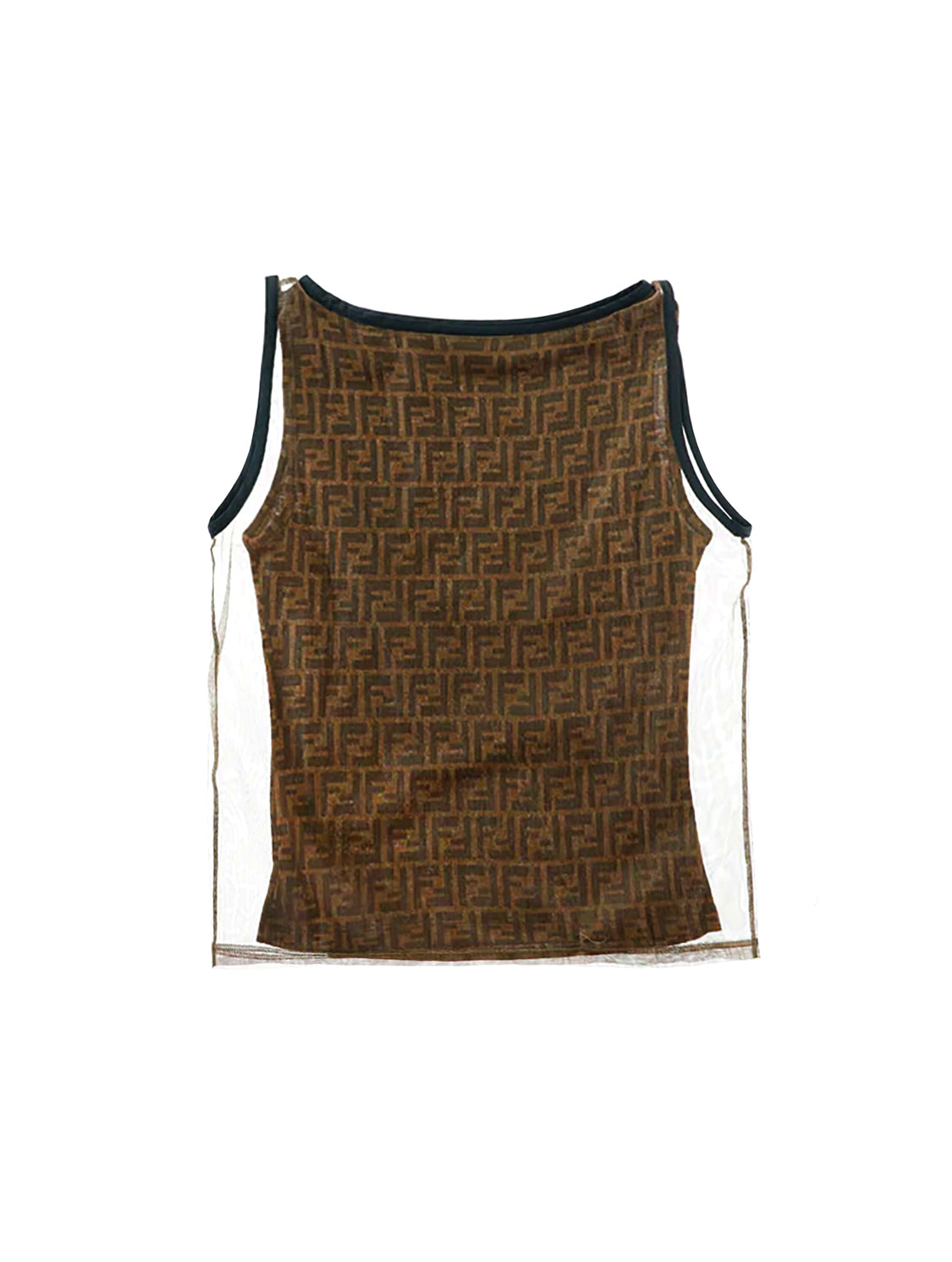 Fendi 2000s Zucca Tulle Mesh Tank