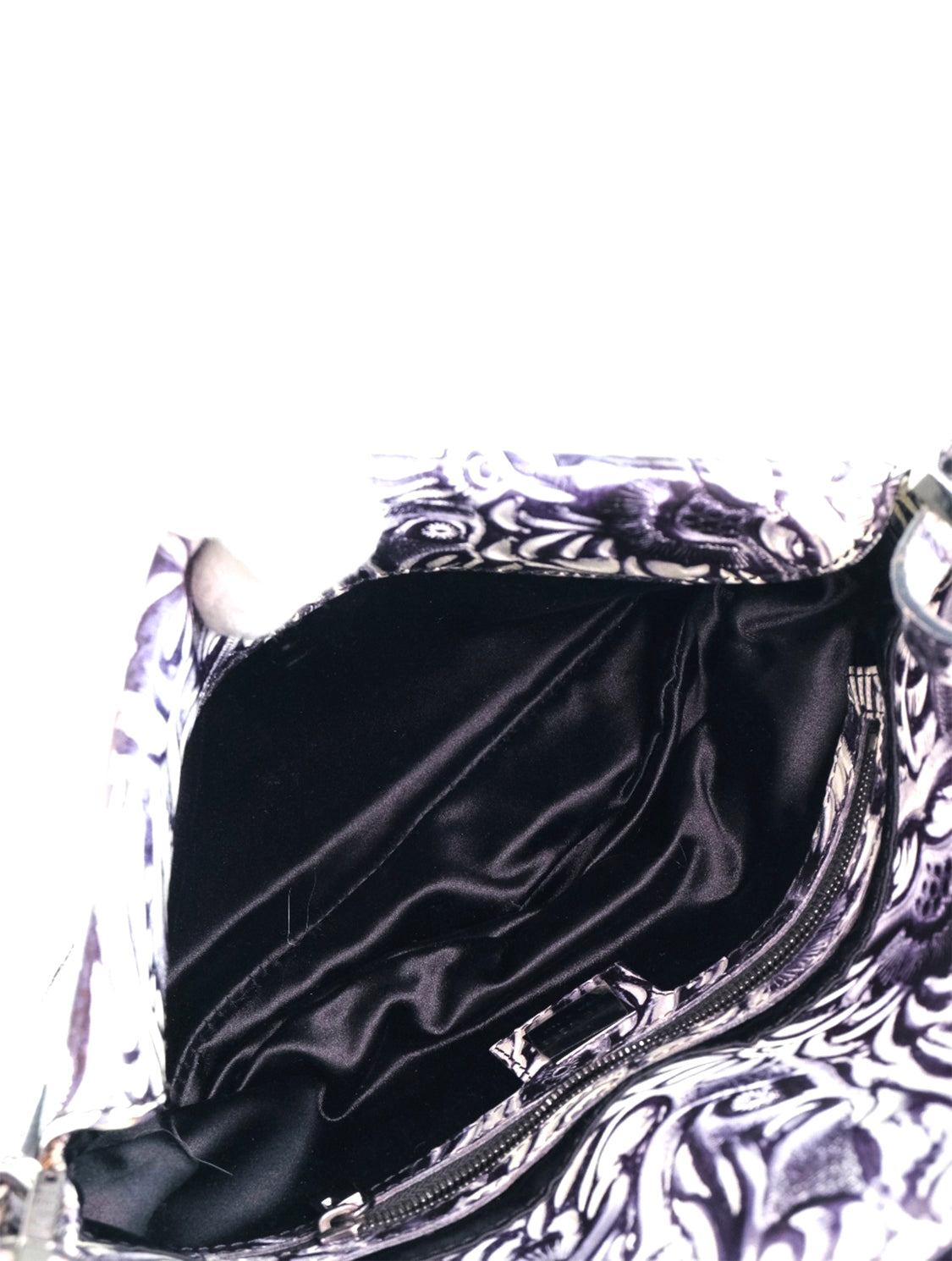 Fendi 2000s Rare Dark Purple Swirl Print Baguette