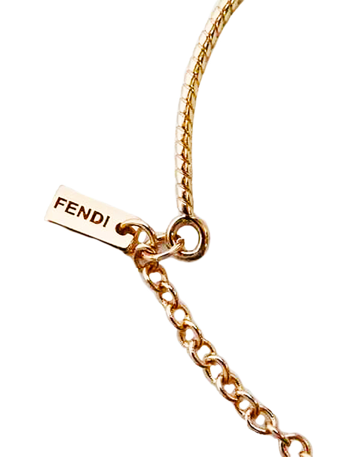 Fendi 2000s Thin Rare Gold Logo Bracelet