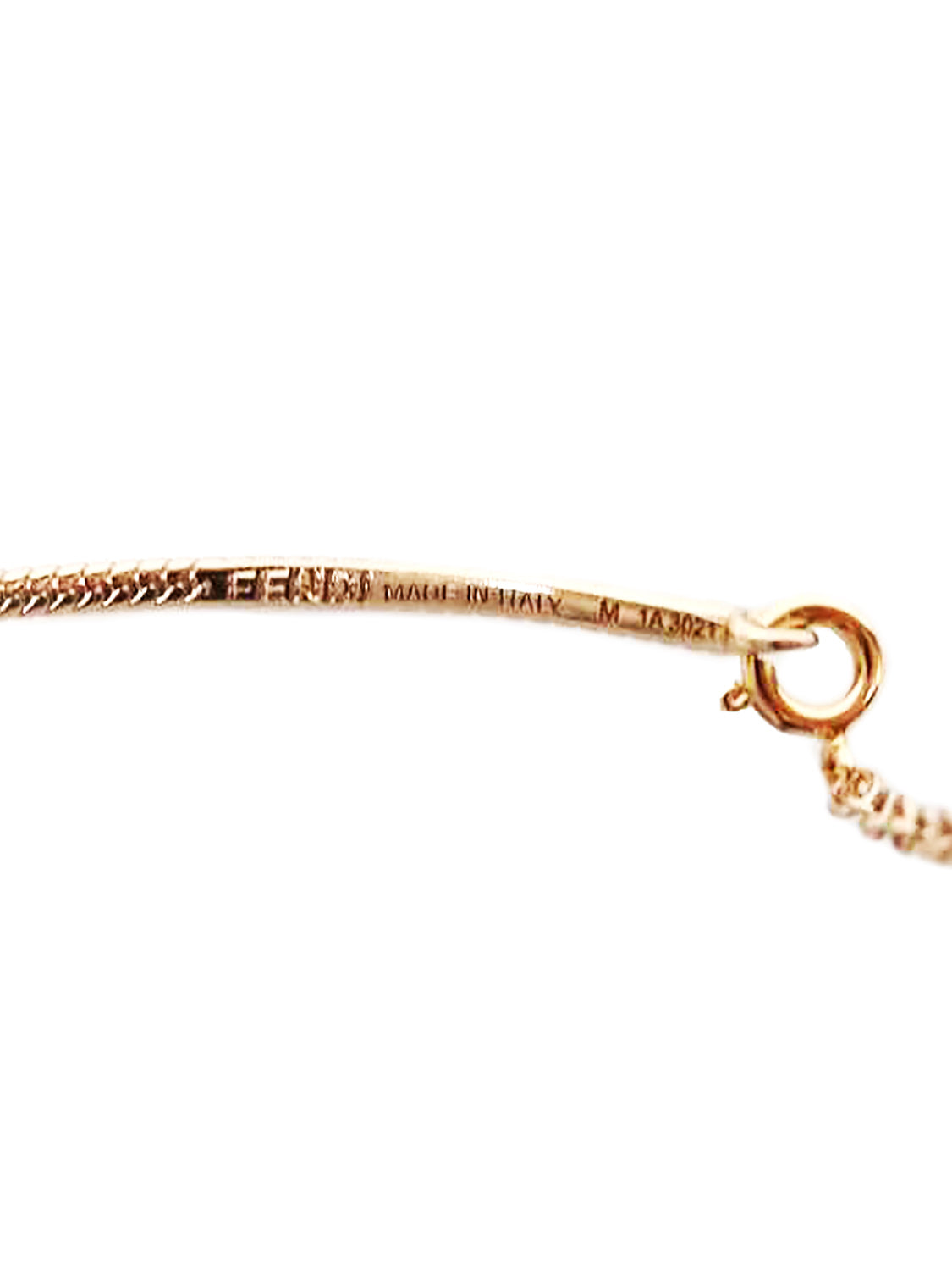 Fendi 2000s Thin Rare Gold Logo Bracelet