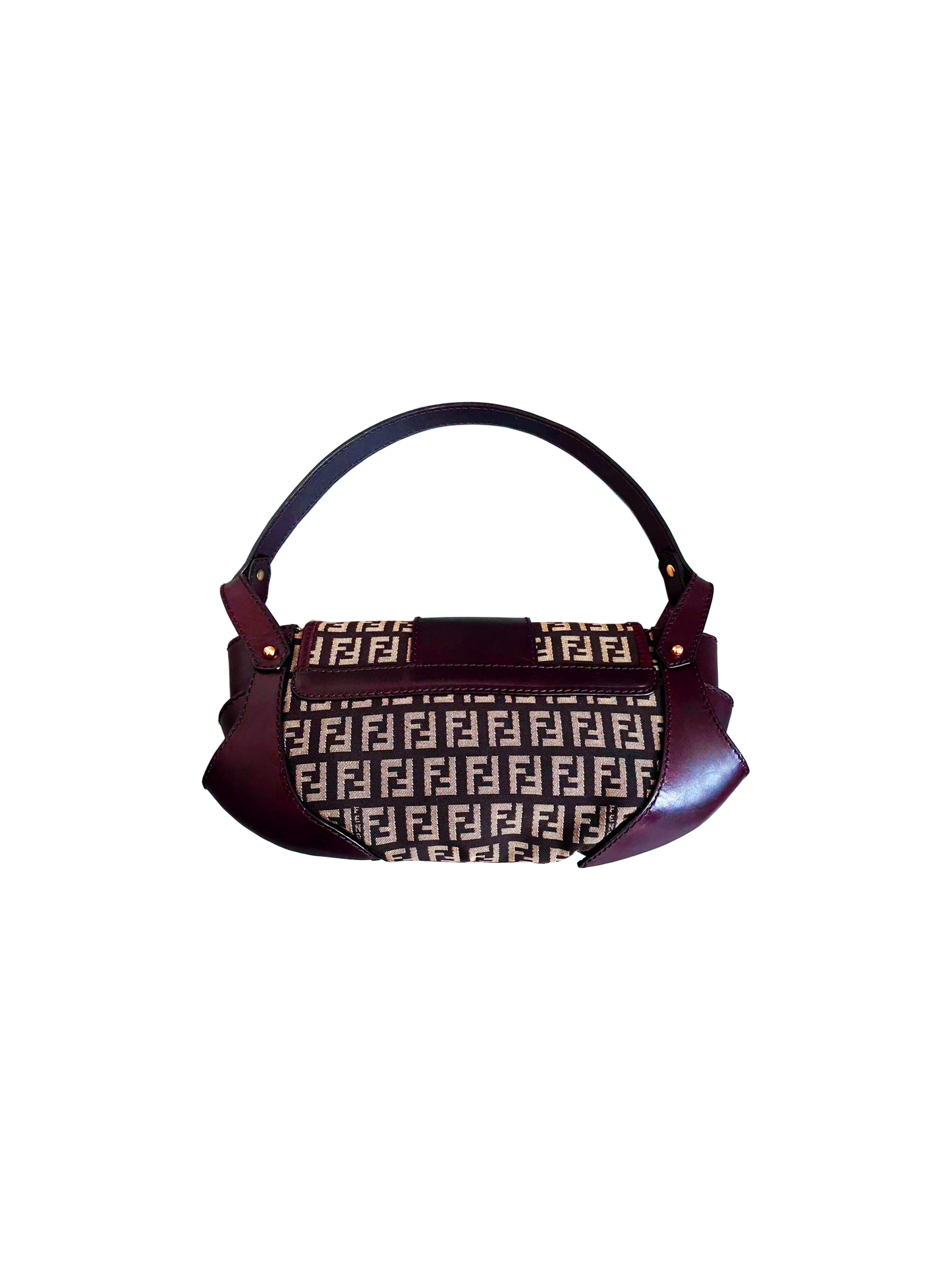 Fendi 2004 Calfskin Zucchino Tobacco Hobo