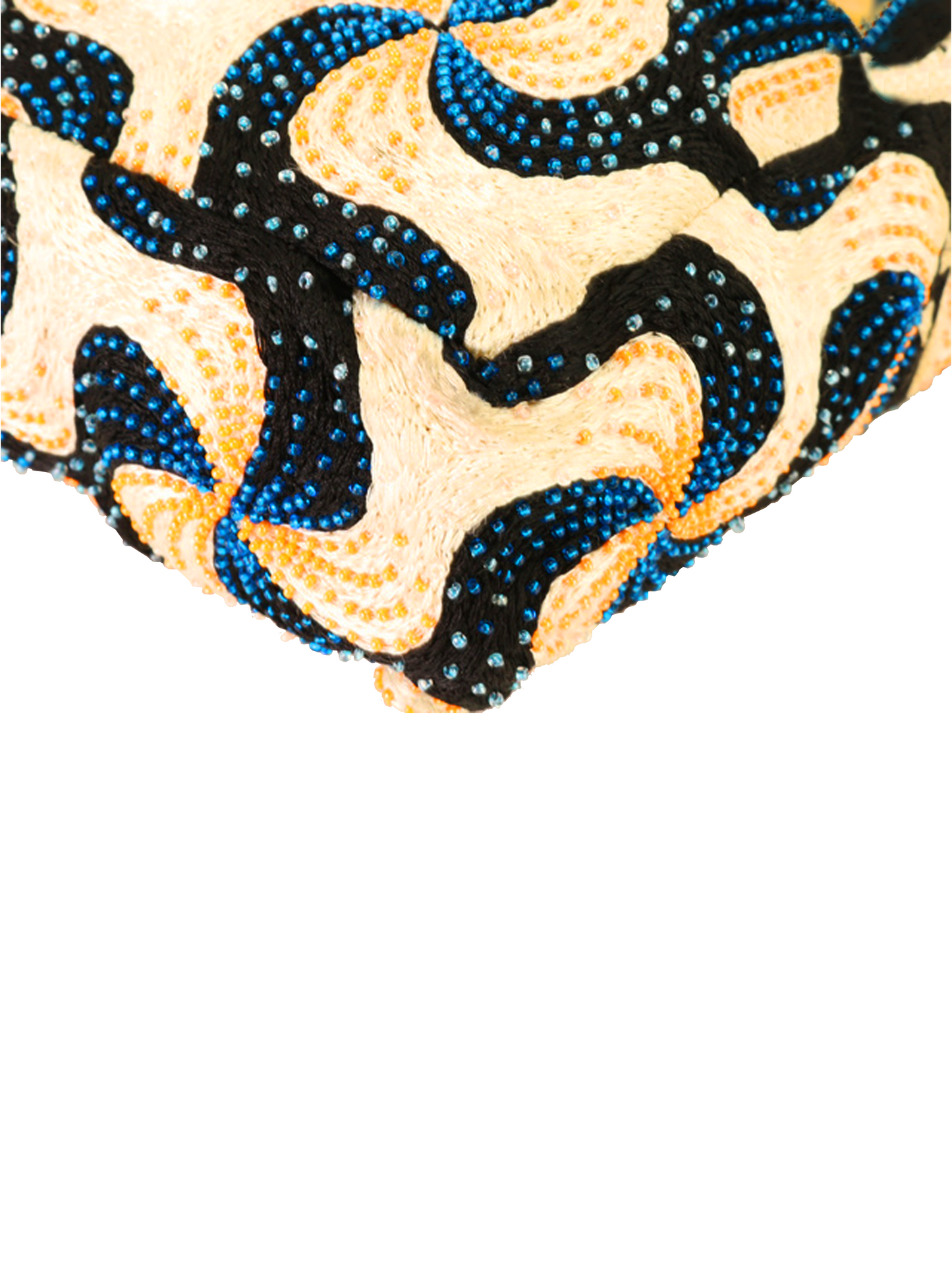 Fendi Chain 2000s Stitched and Beaded Tote