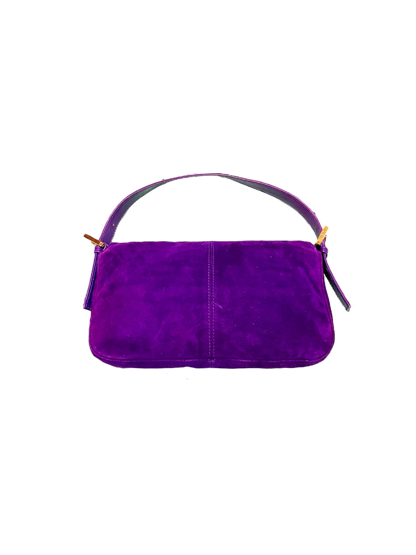 Fendi 2009 Purple Suede Baguette