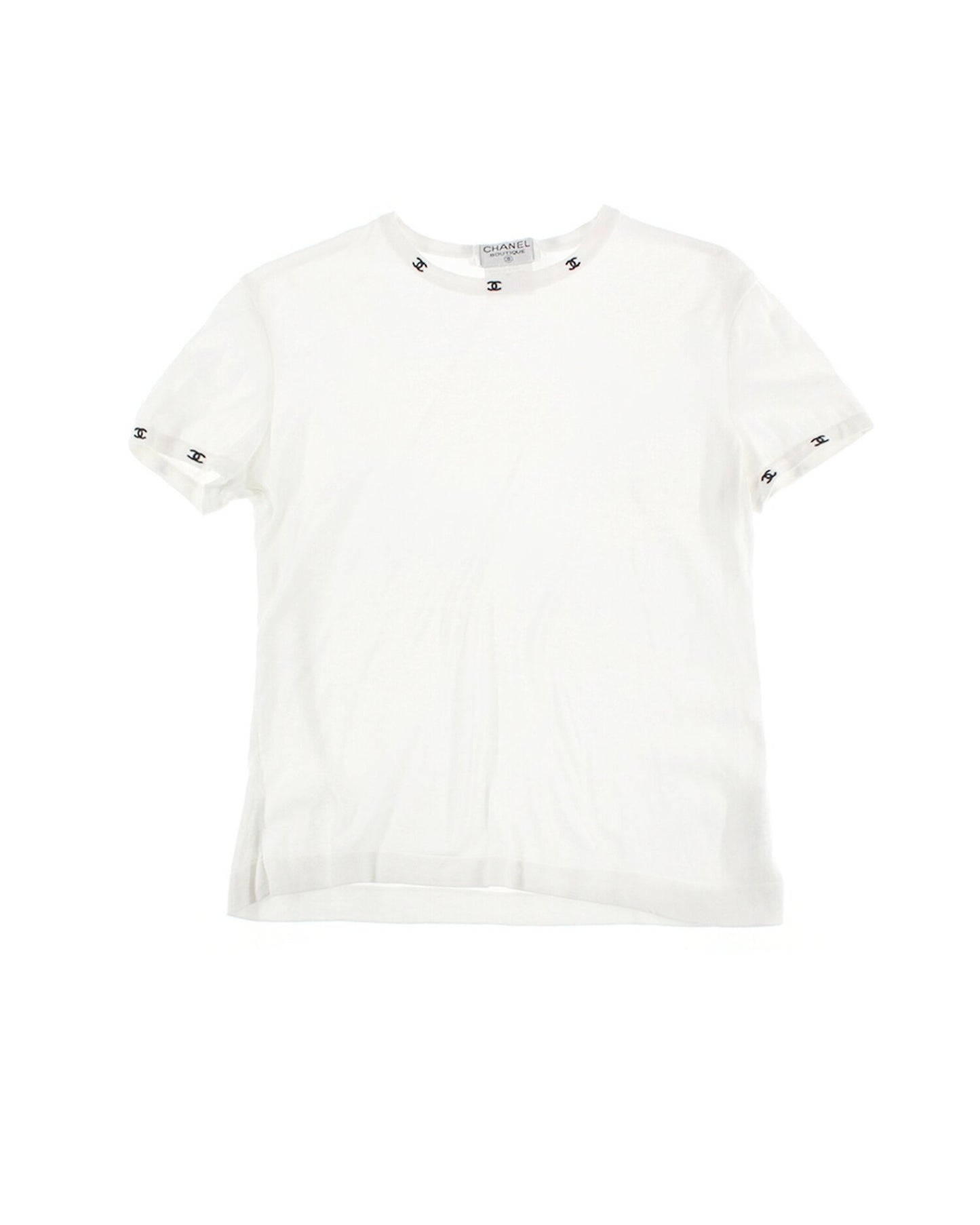 Chanel 2000s Rare Multi-CC Turtleneck T-Shirt