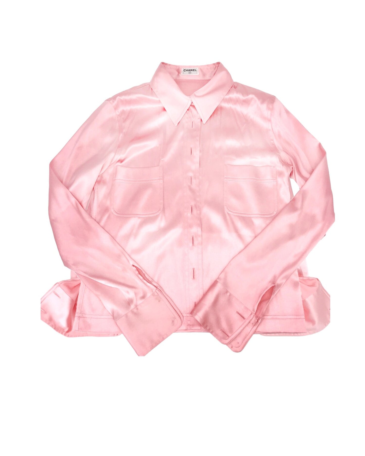 Chanel 2000s Pink Rare Silk Blouse