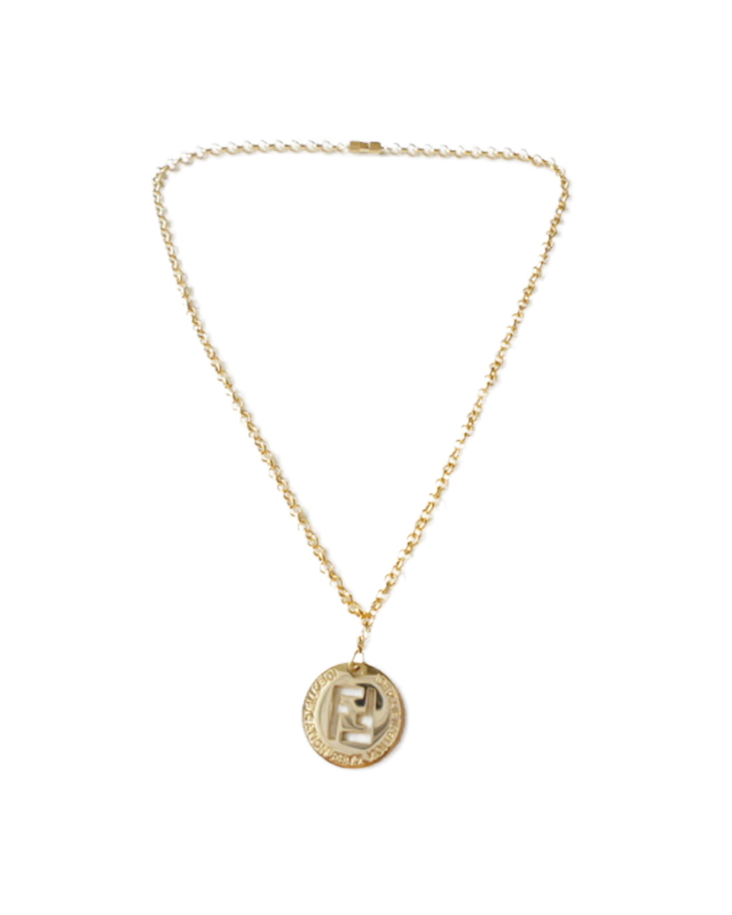 Fendi 2000s Gold FF Necklace