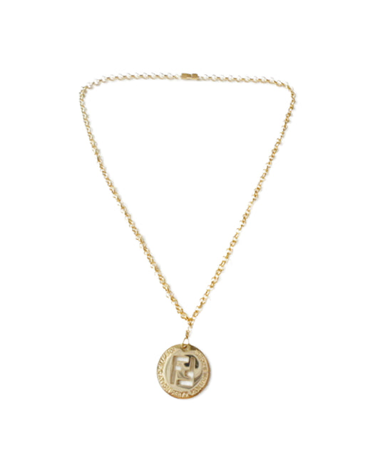 Fendi 2000s Gold FF Necklace
