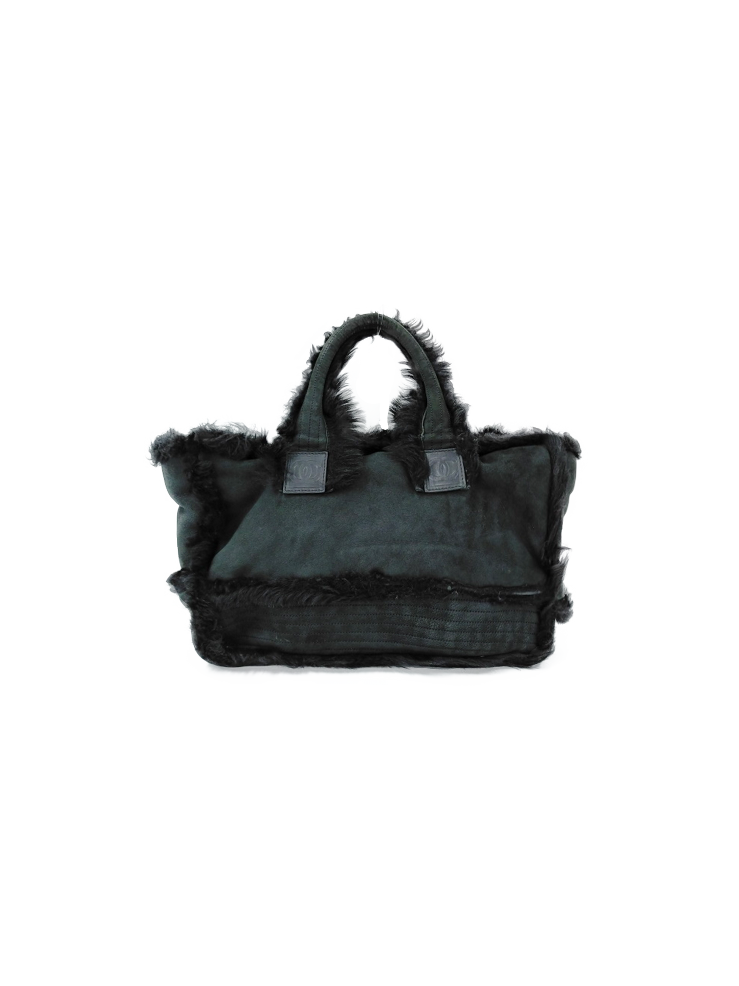 Chanel Sports Black Fur Small Tote