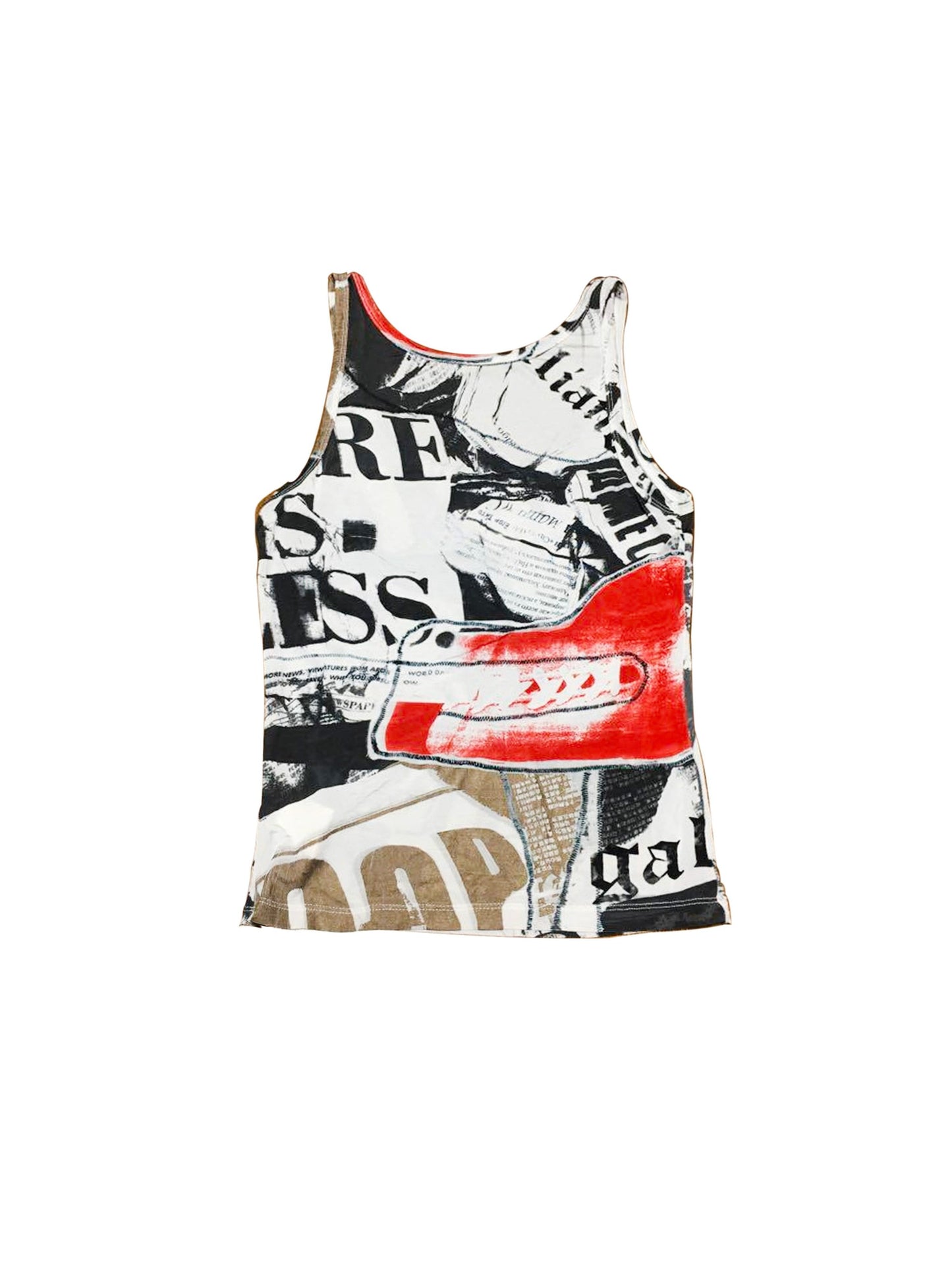 John Galliano 2000s 'More is Less' Tank Top