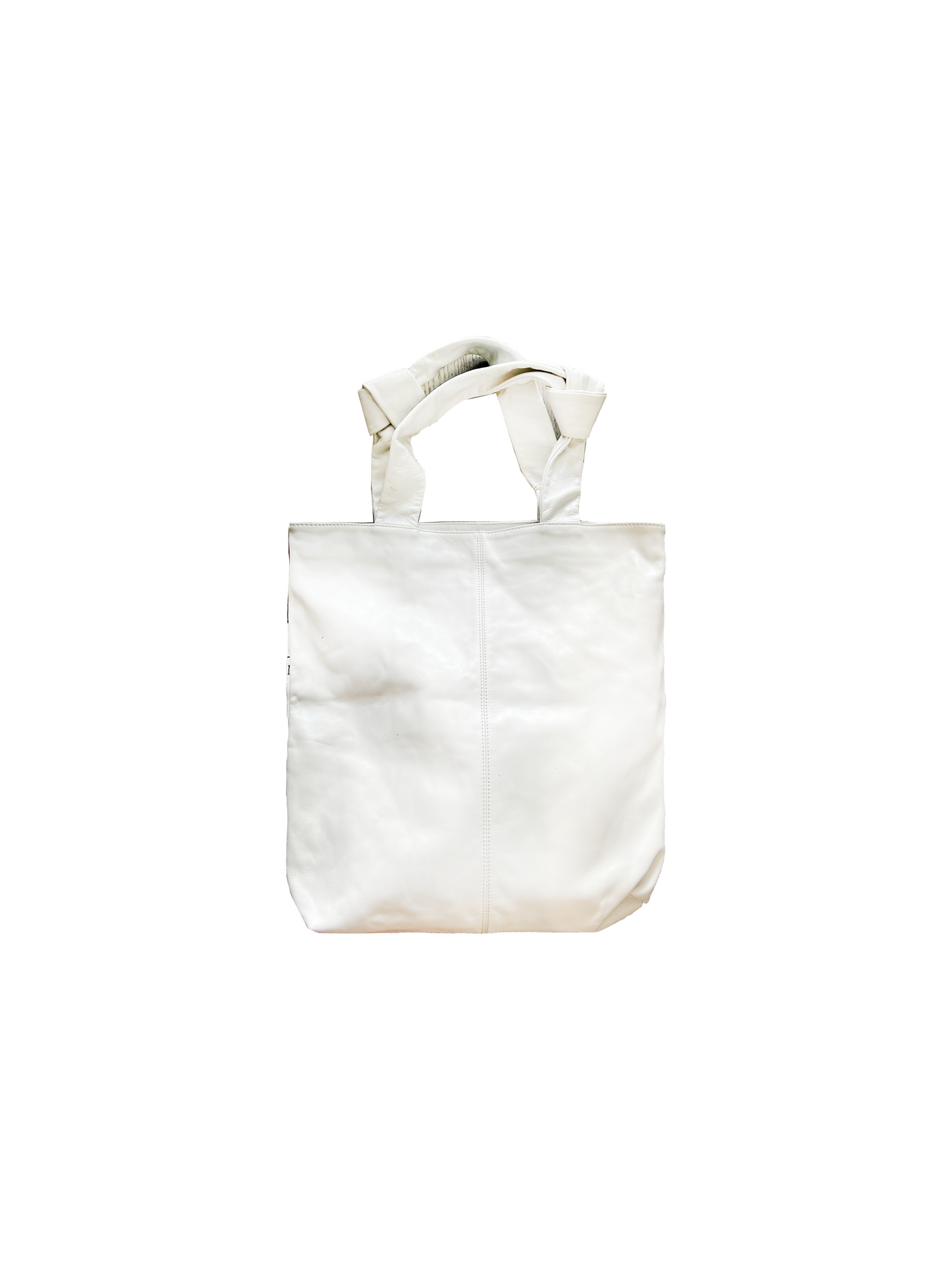 John Galliano 2000s Leather Gazette Tote