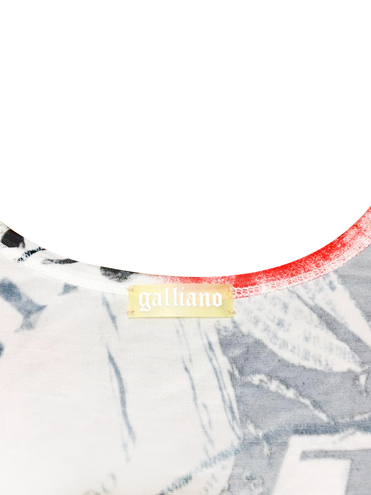 John Galliano 2000s 'More is Less' Tank Top