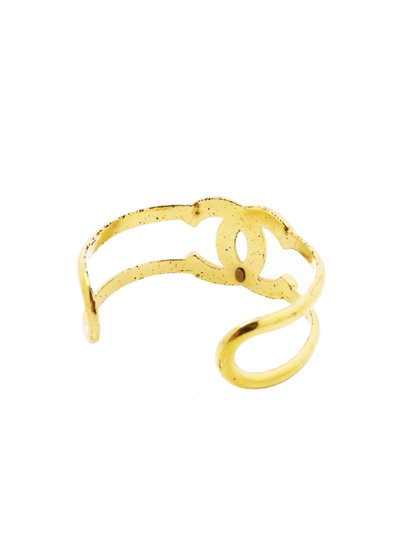 Chanel 2000s Gold CC Wrap Bangle